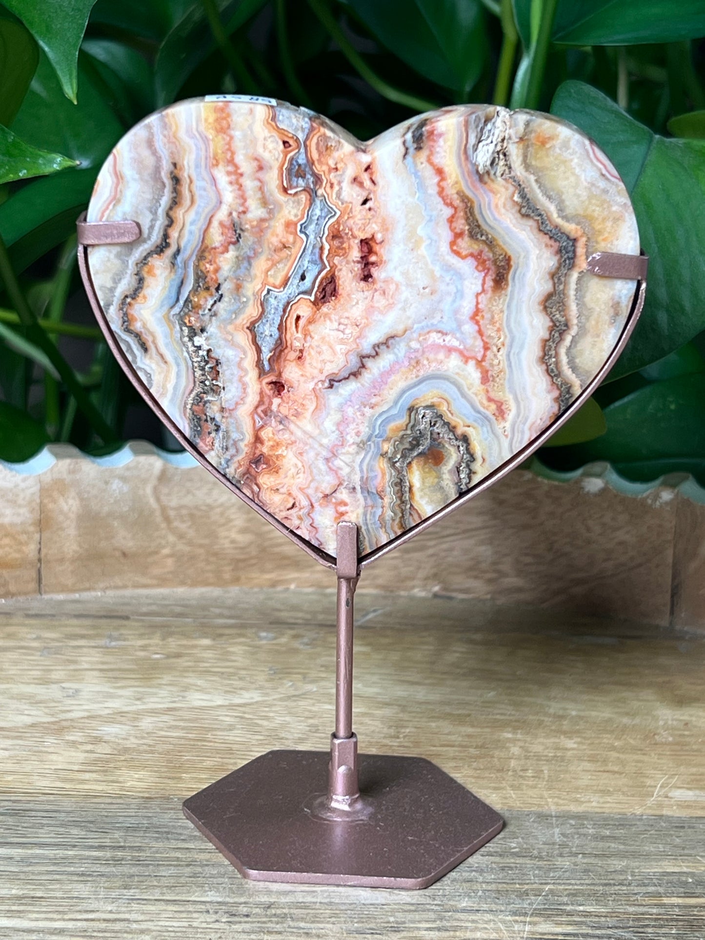 Crazy Lace Agate Heart