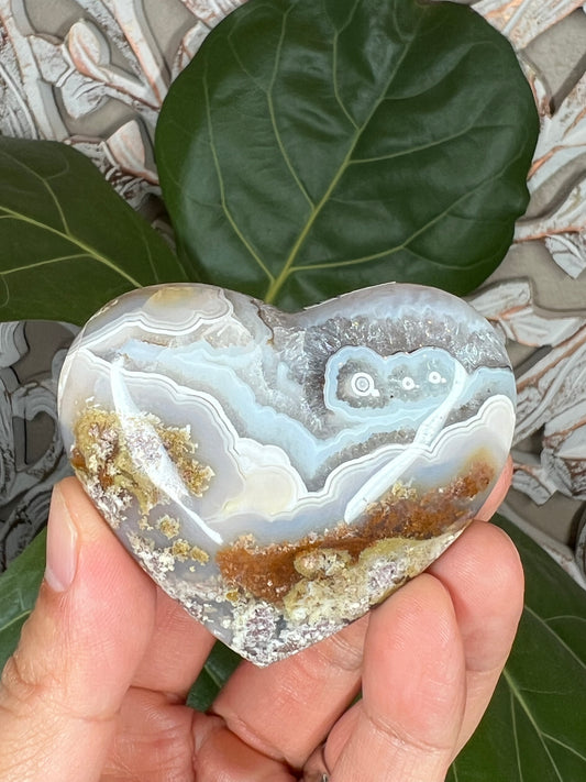 Scenic Moss Agate Heart