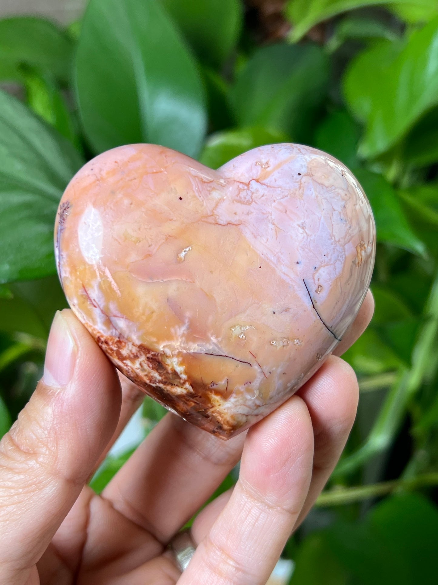 Pink Carnelian Heart