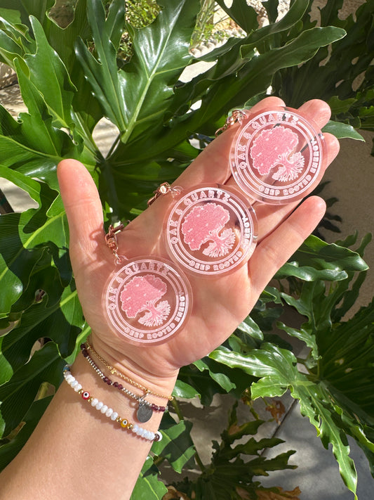 Oak & Quartz Keychain