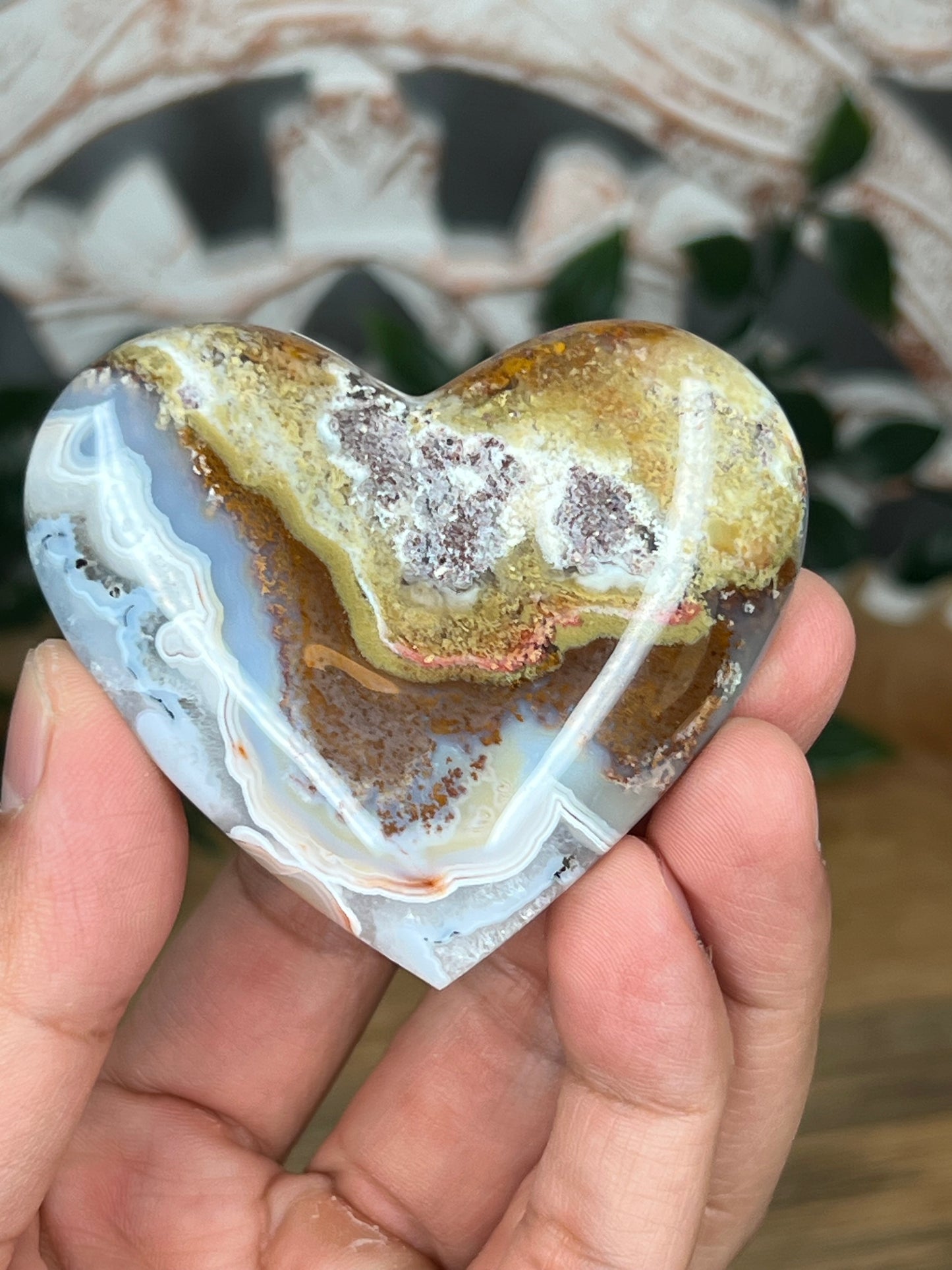 Scenic Moss Agate Heart