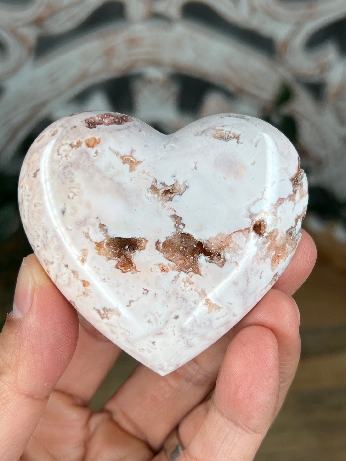 Pink Carnelian Heart