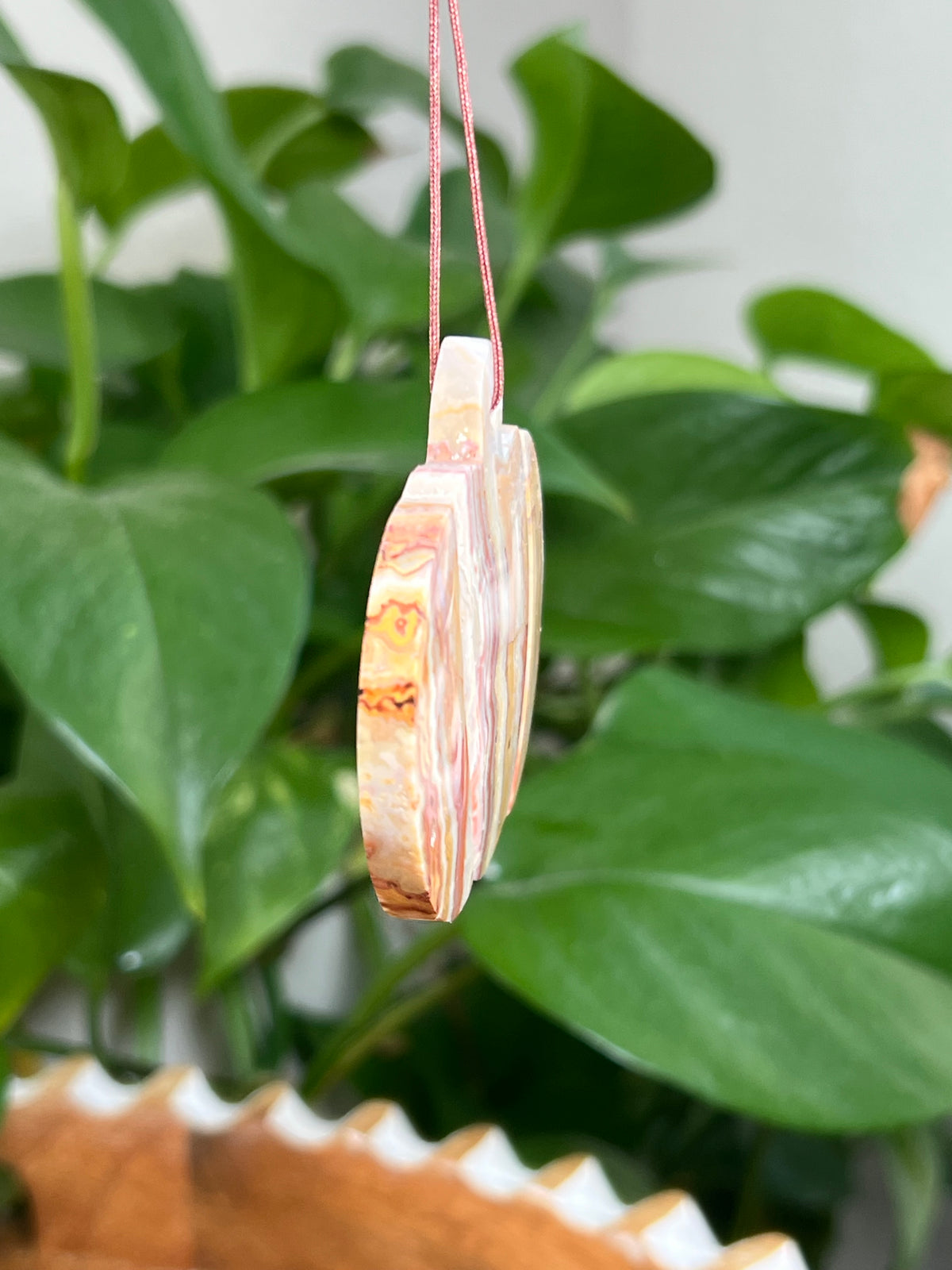 Crazy Lace Agate Ornament Pumpkin: PS