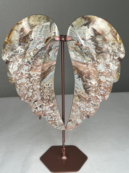 Sumatra Plume Agate Angel Wings