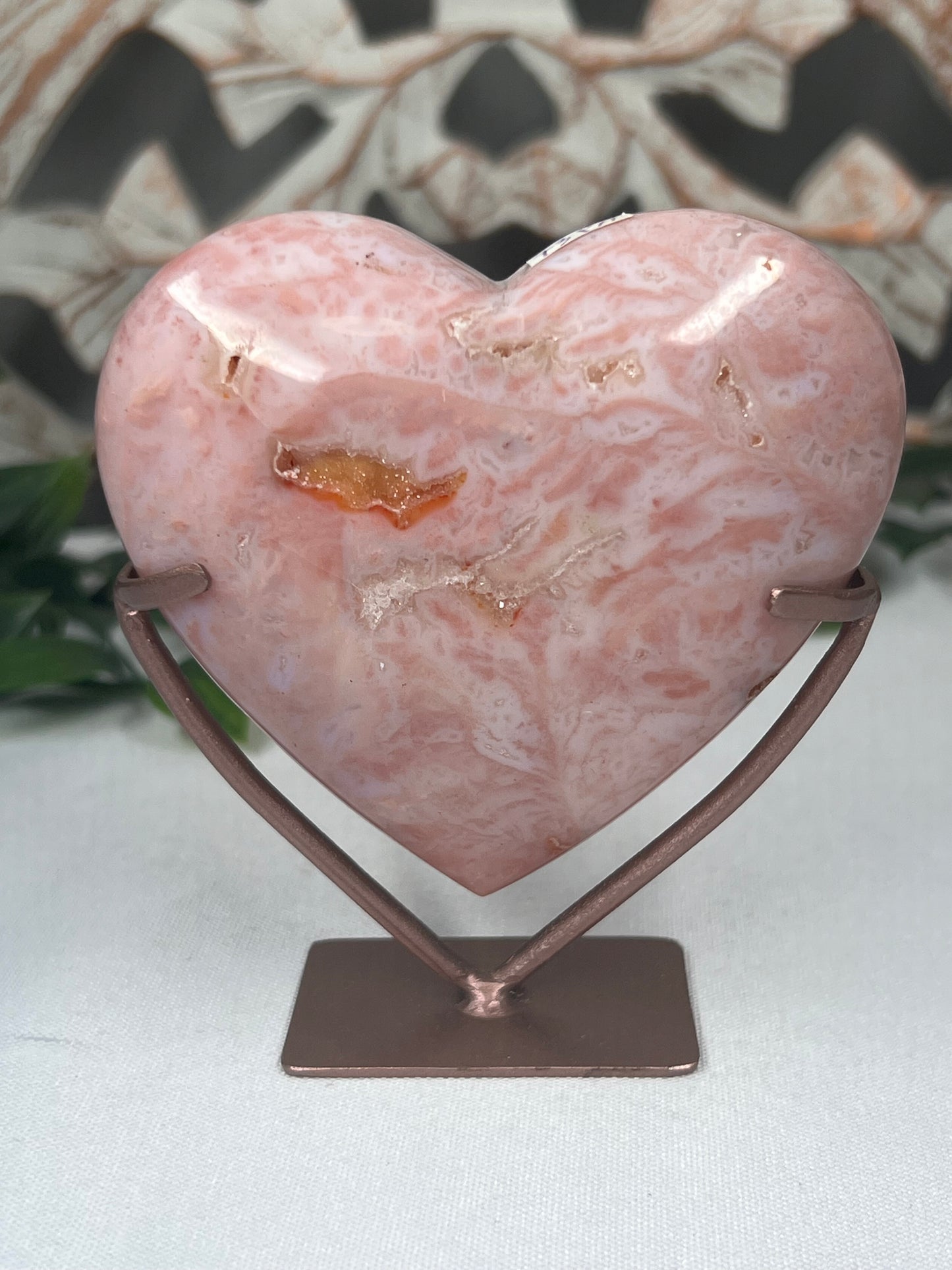 Pink Carnelian Heart