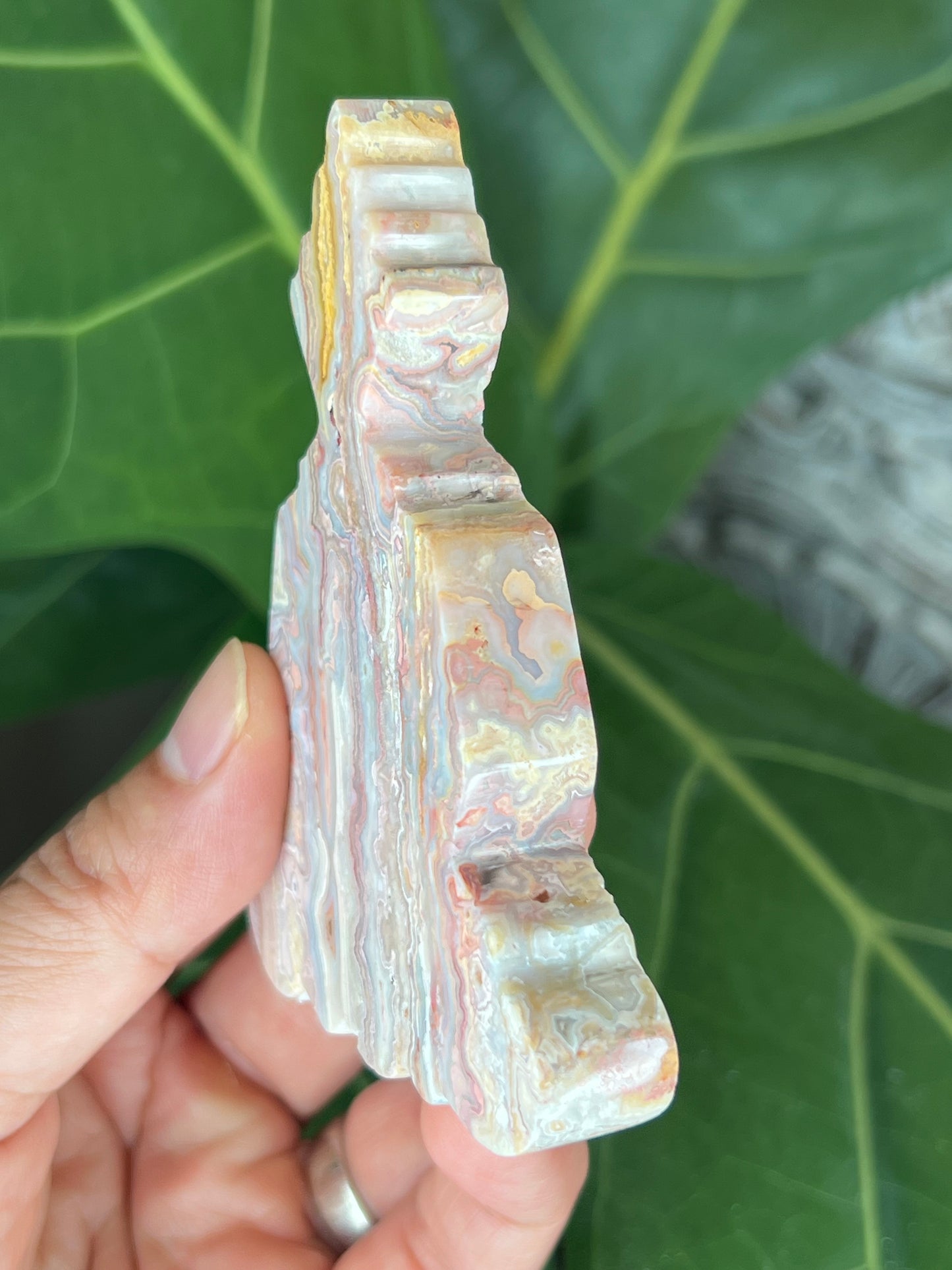 Crazy Lace Agate Buddha