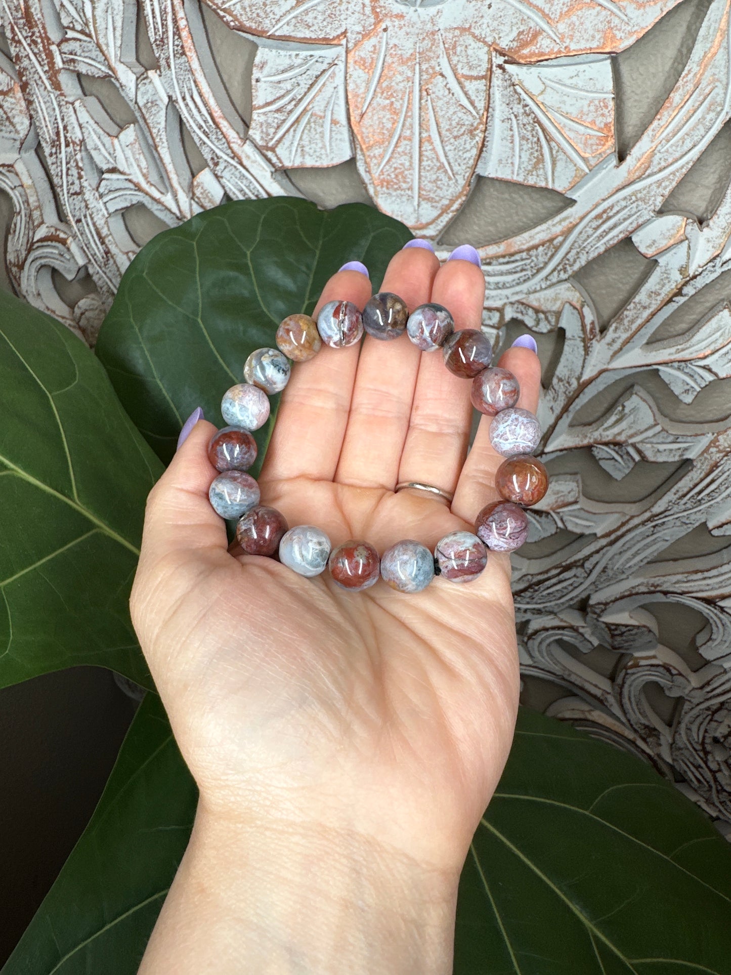 River Jasper Beaded Bracelet (12mm)