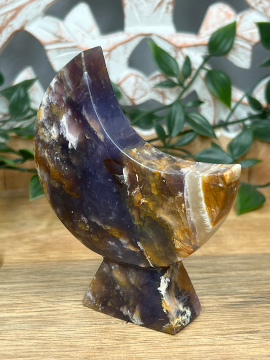 Purple Chalcedony Moon