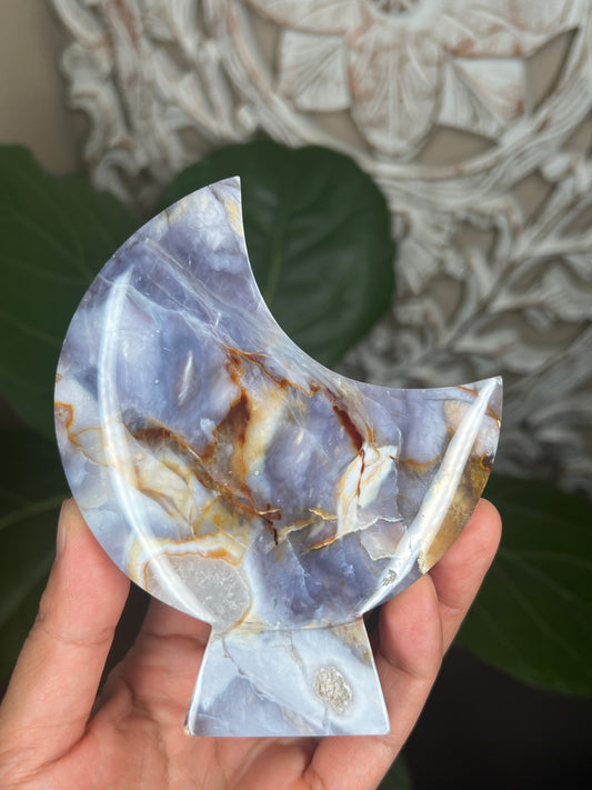 Purple Chalcedony Moon