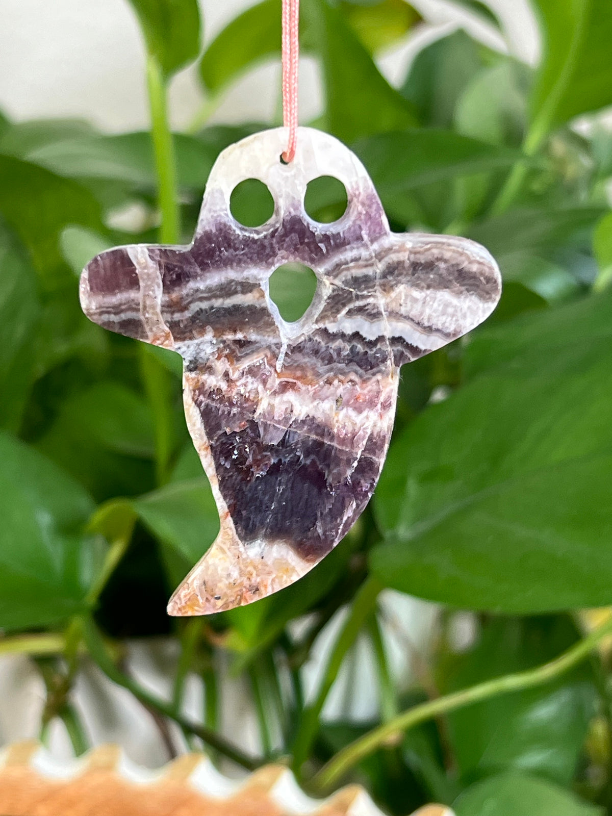 Indonesian Amethyst Ghost Ornaments
