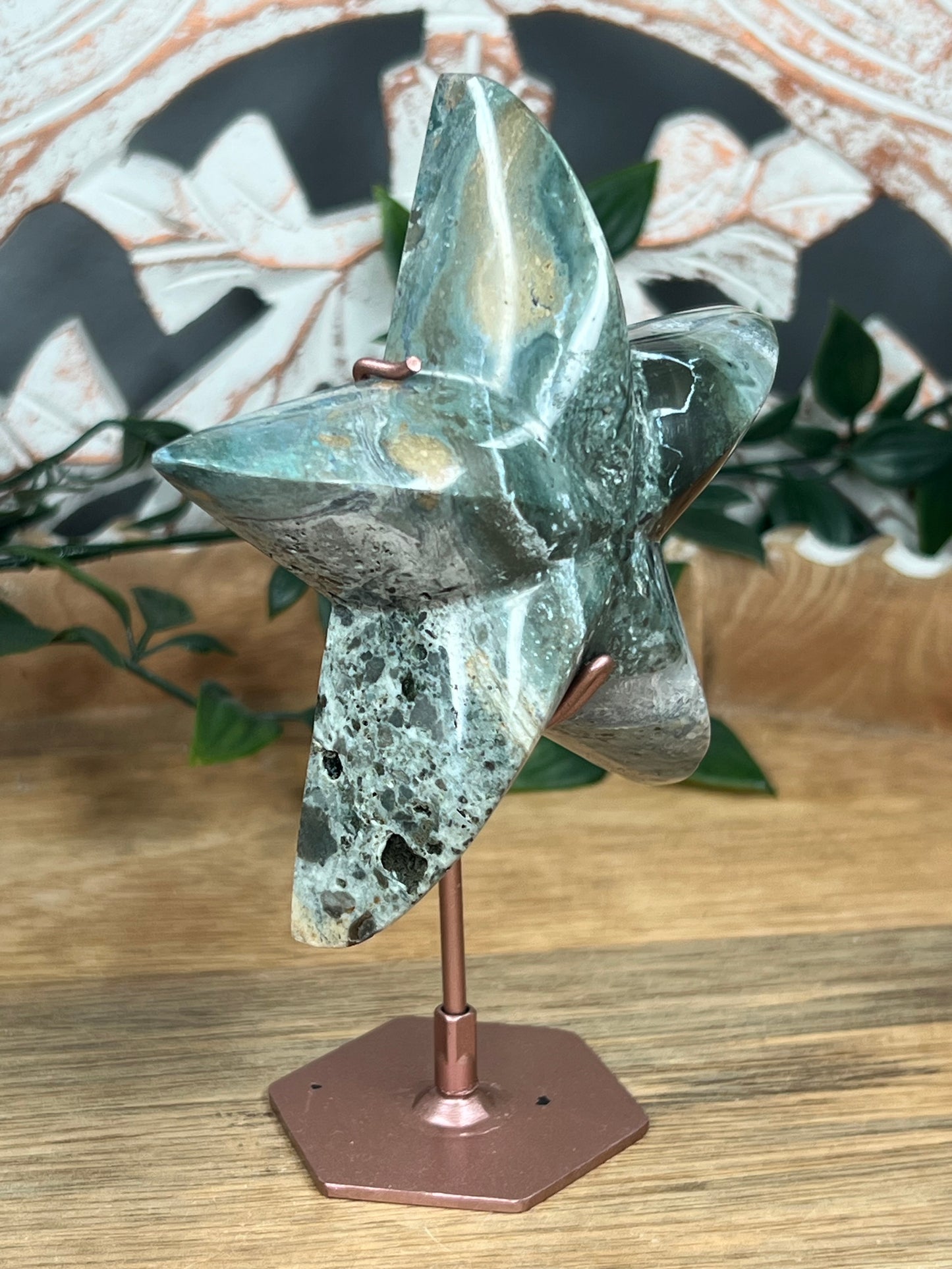 Blue Green Jasper Star