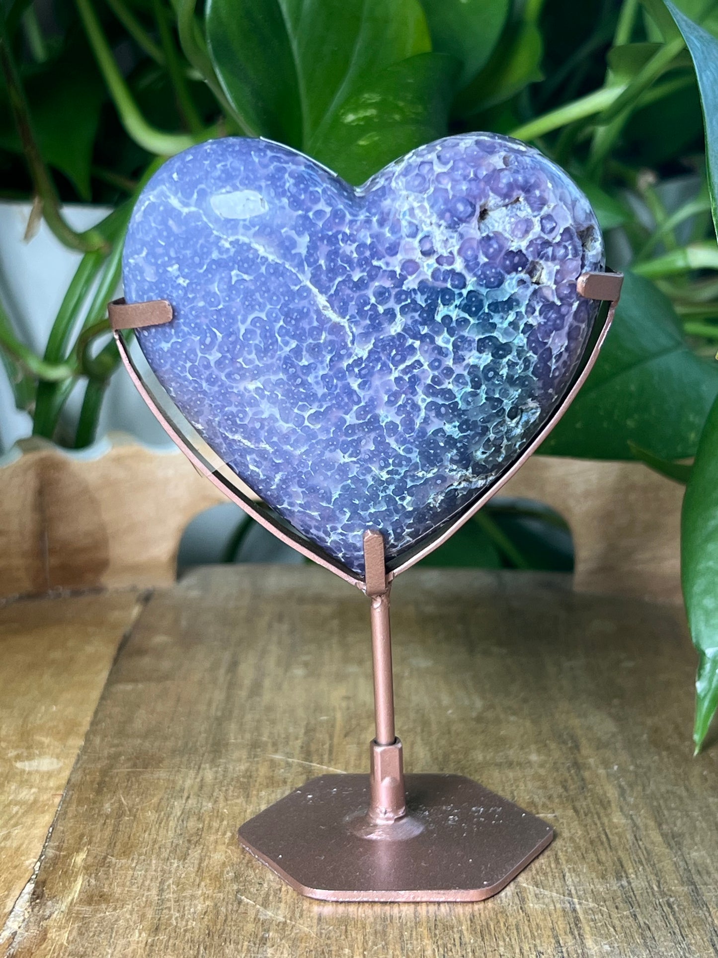 Grape Agate Heart