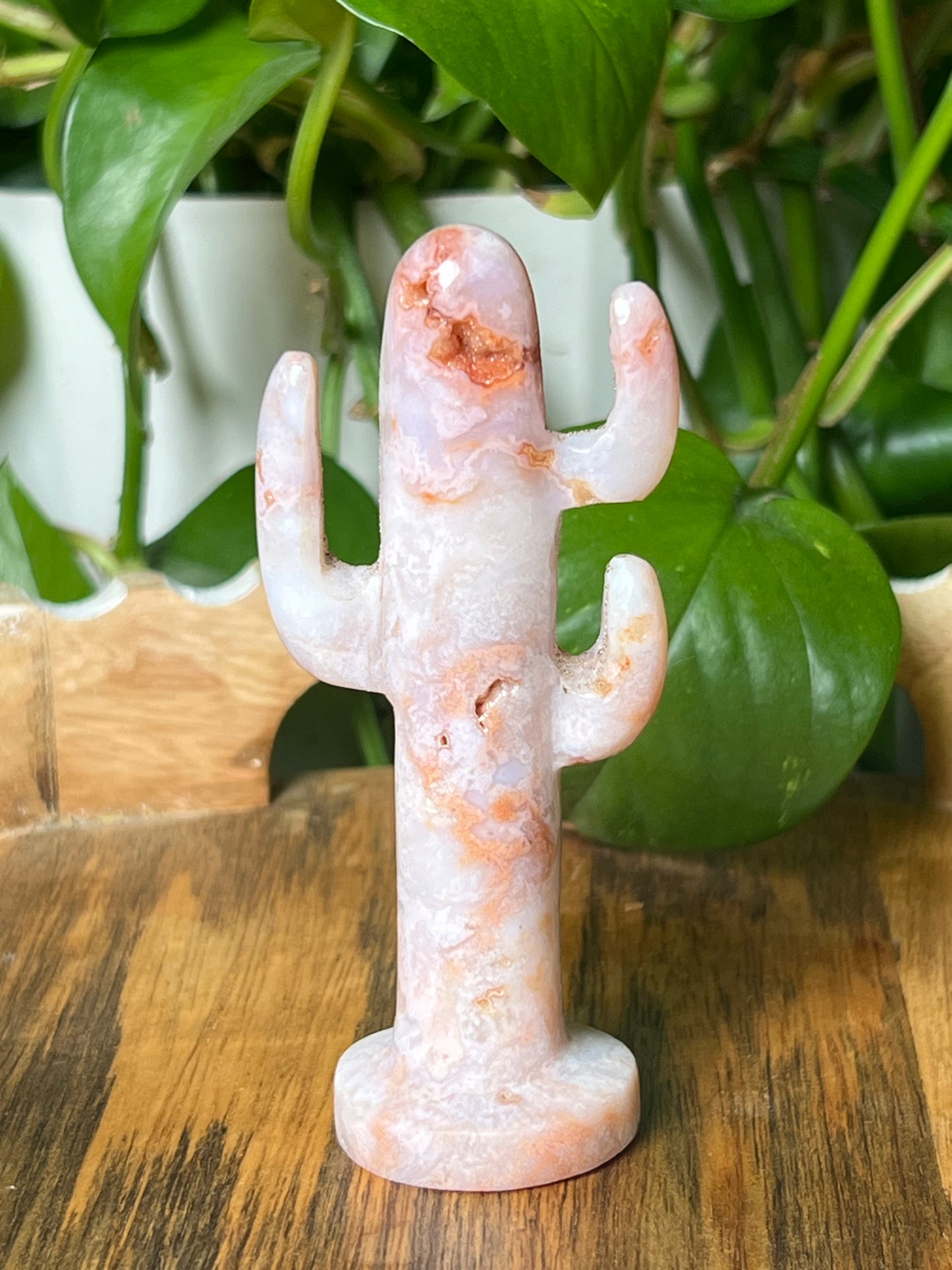 Pink Carnelian Cactus