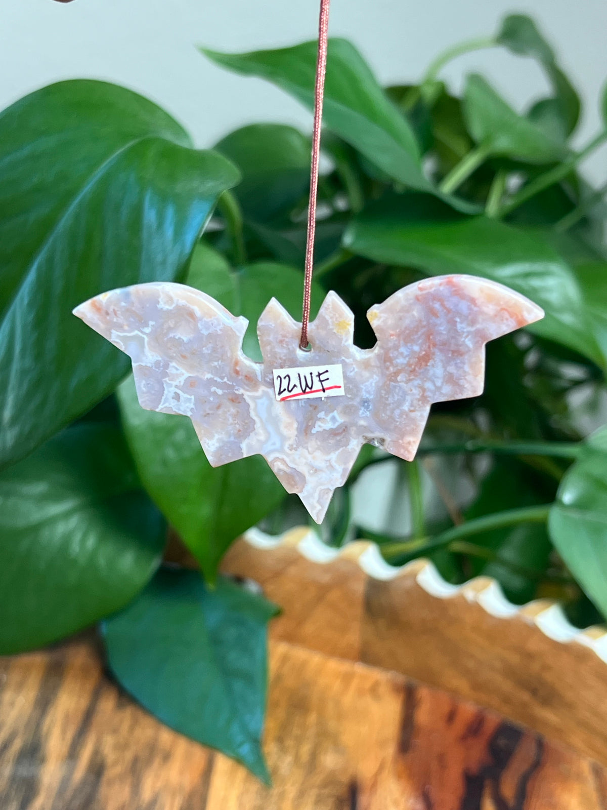 Sumatra Plume Agate Bat Ornaments