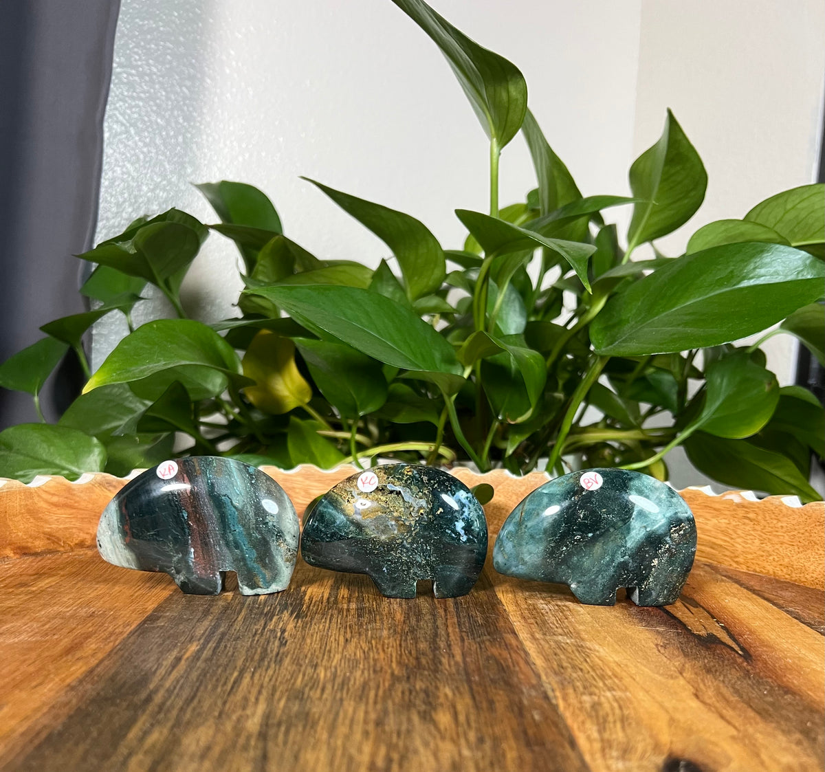 Blue Green Jasper Bears