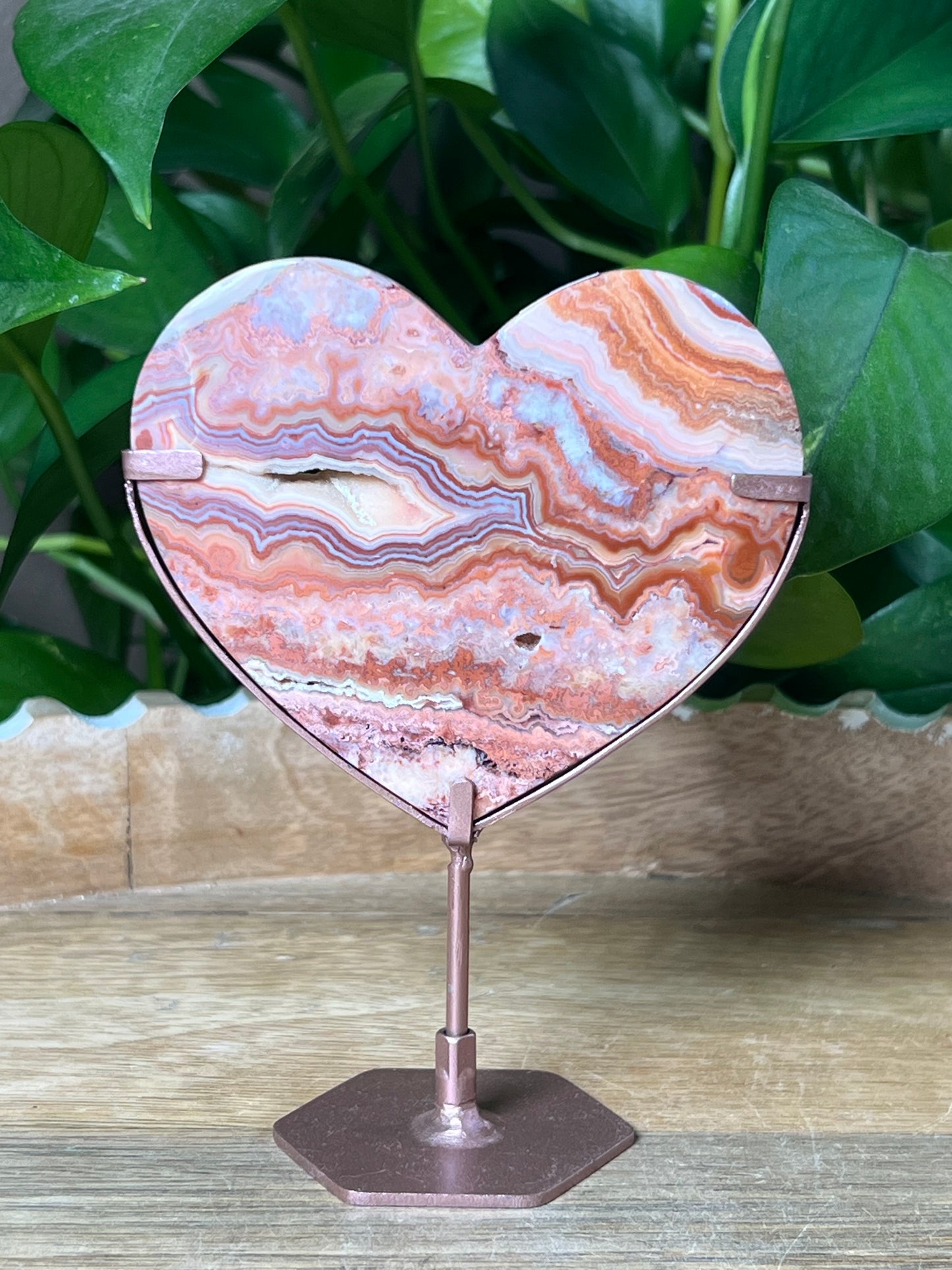 Crazy Lace Agate Heart