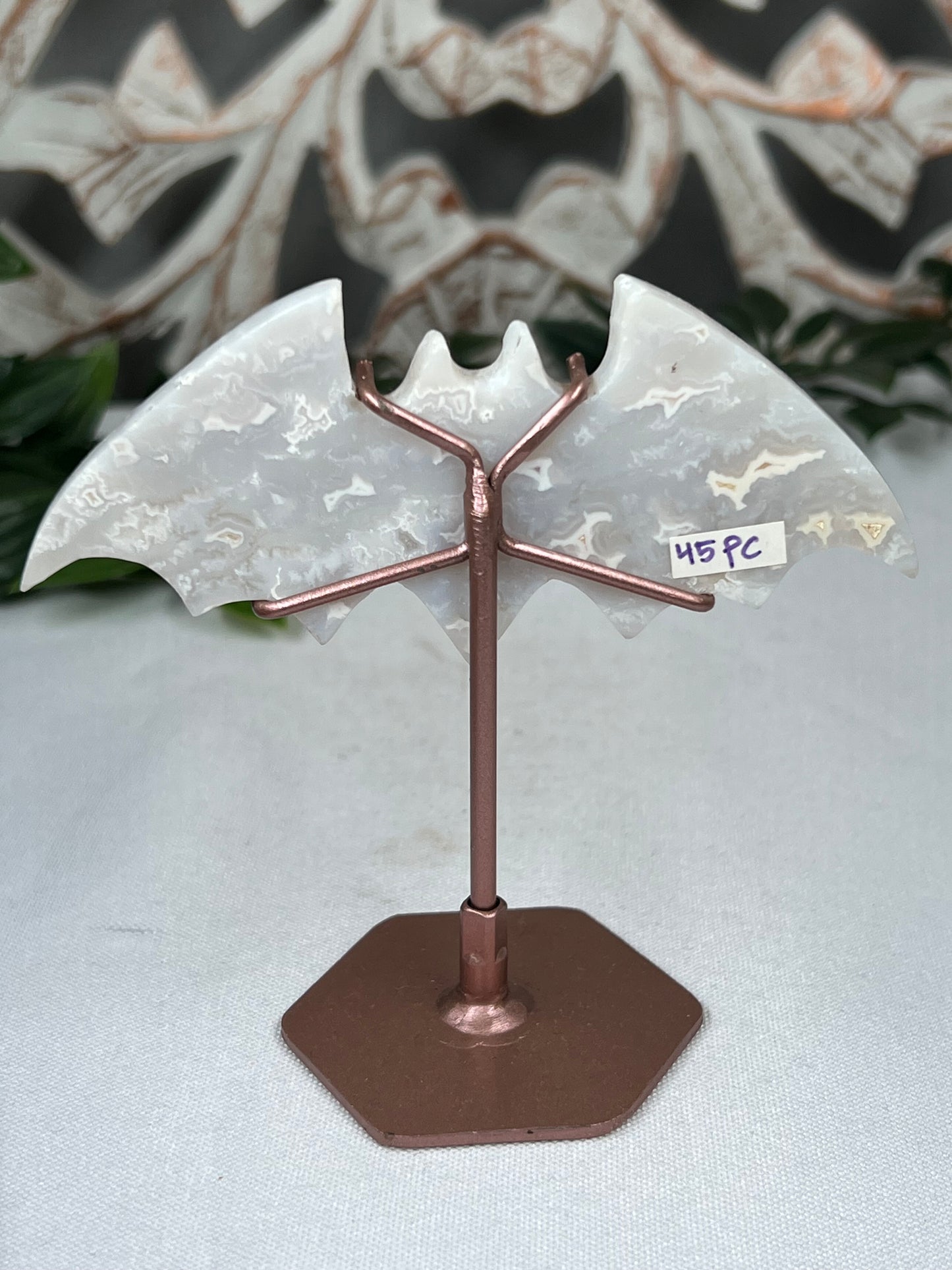 Frosted Winter Agate Bat