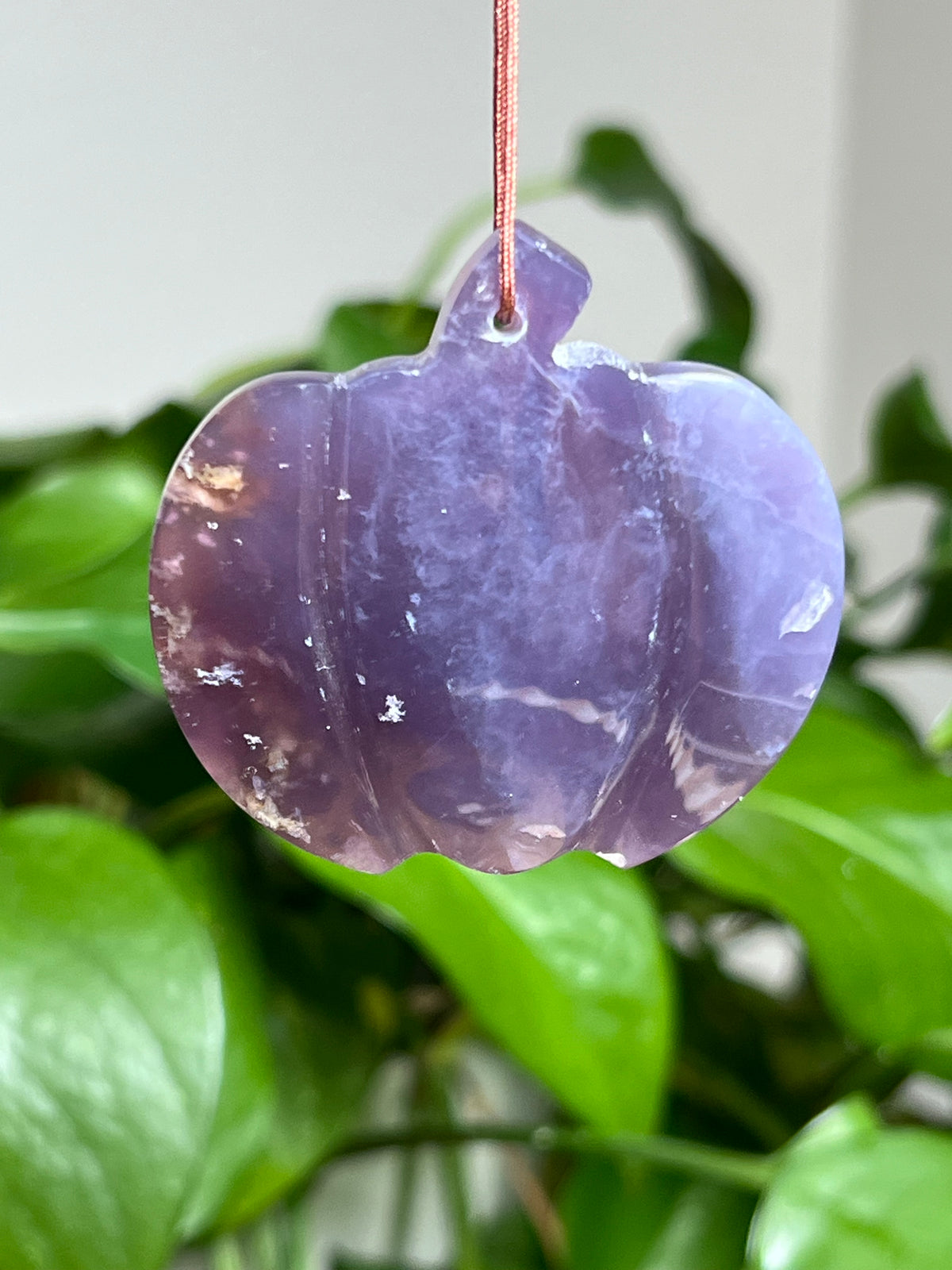 Purple Chalcedony Pumpkin Ornaments