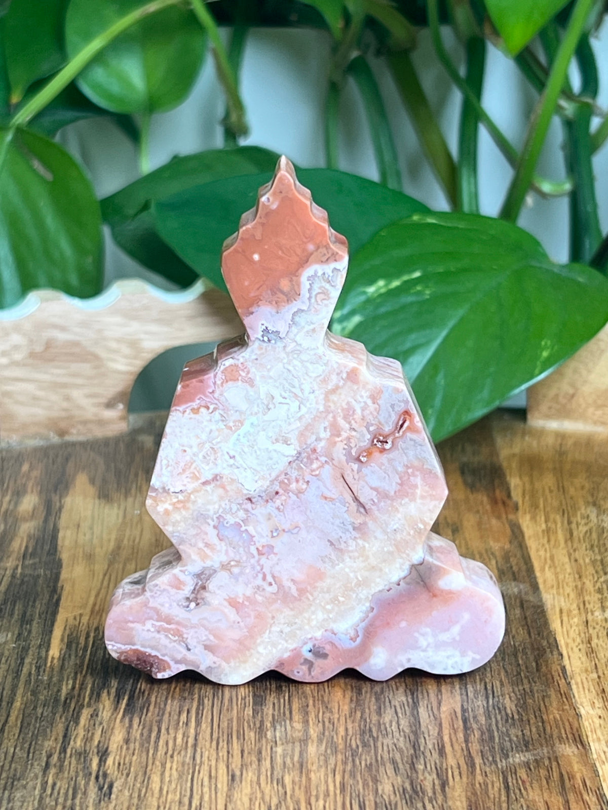 Pink Carnelian Buddha: CK