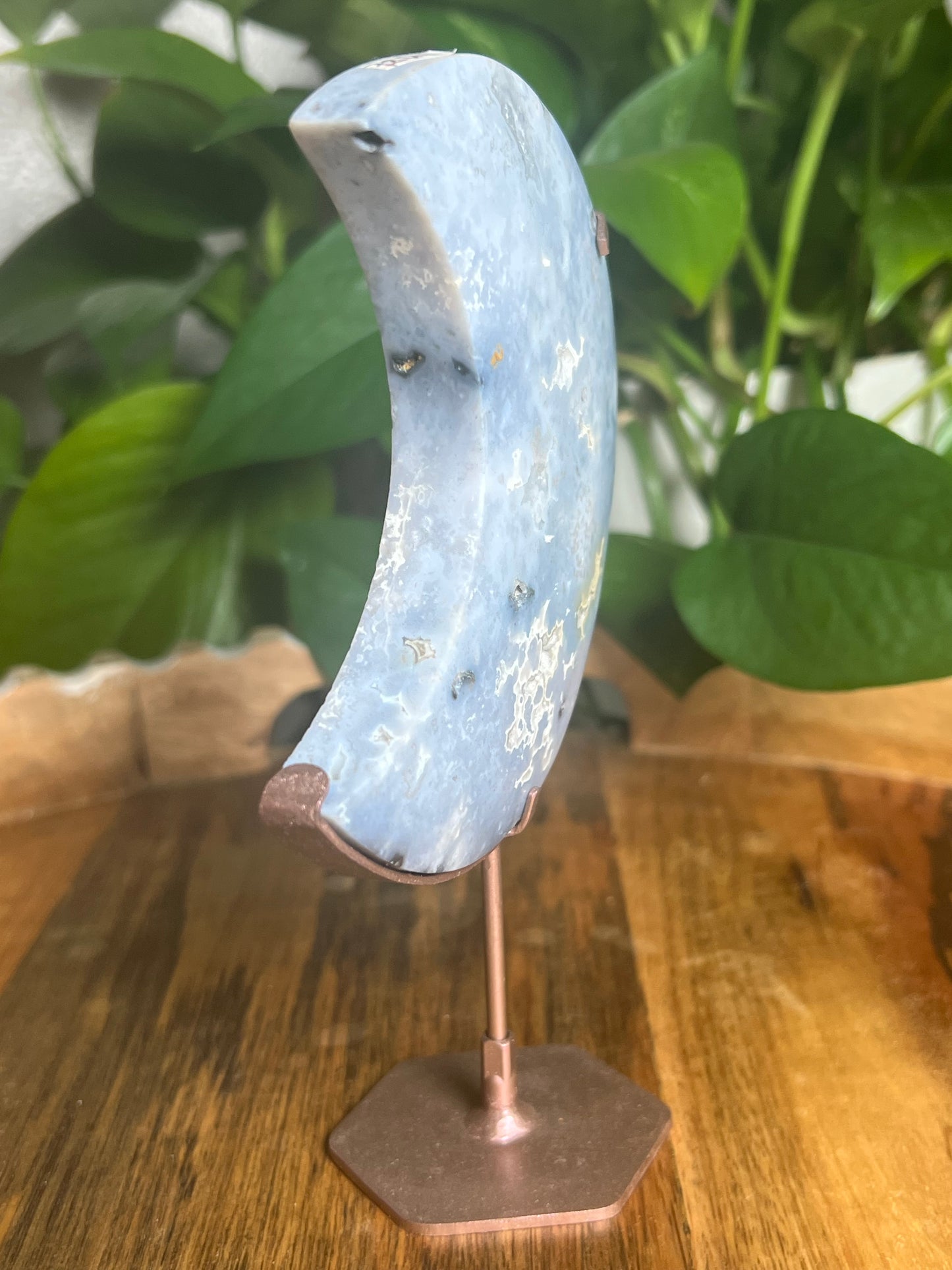 Blue Plume Agate Moon Di