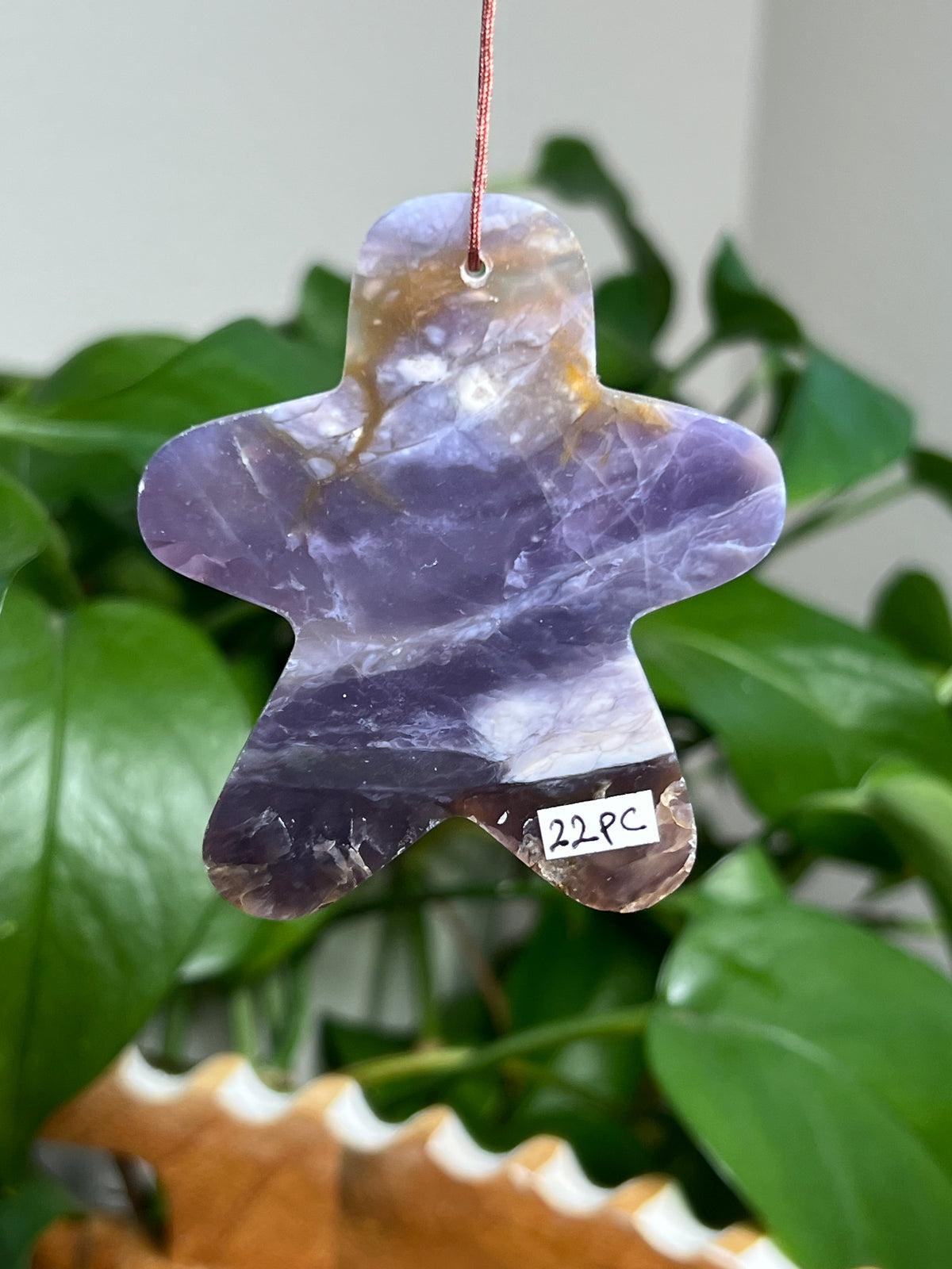Purple Chalcedony Gingerbread Ornaments