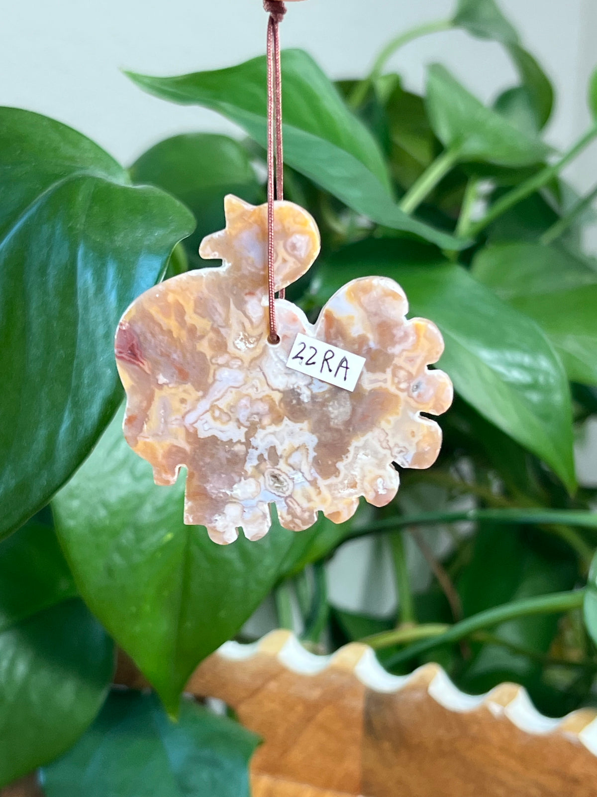 Sumatra Plume Agate Turkey Ornaments