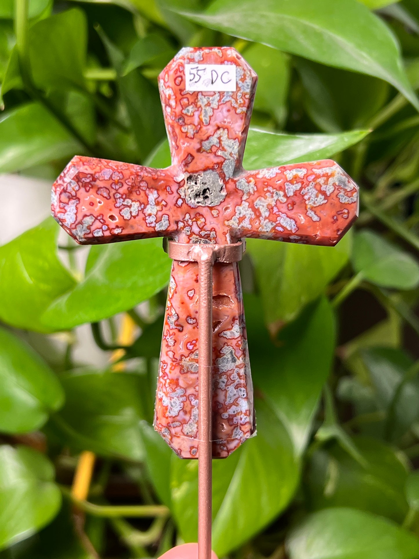 Sumatra Plume Agate Cross