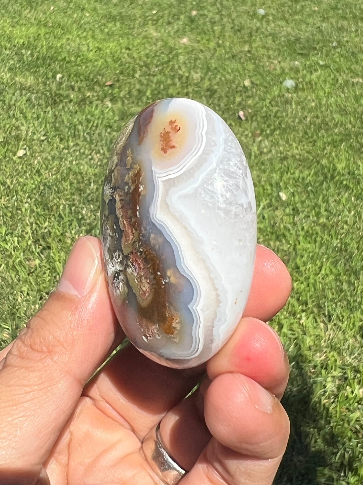 Scenic Moss Agate Palmstone PB
