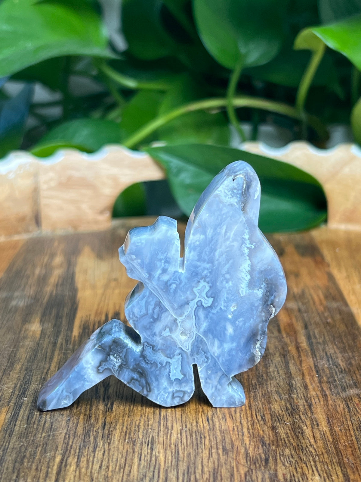 Blue Plume Agate Pixie Fairy: PS