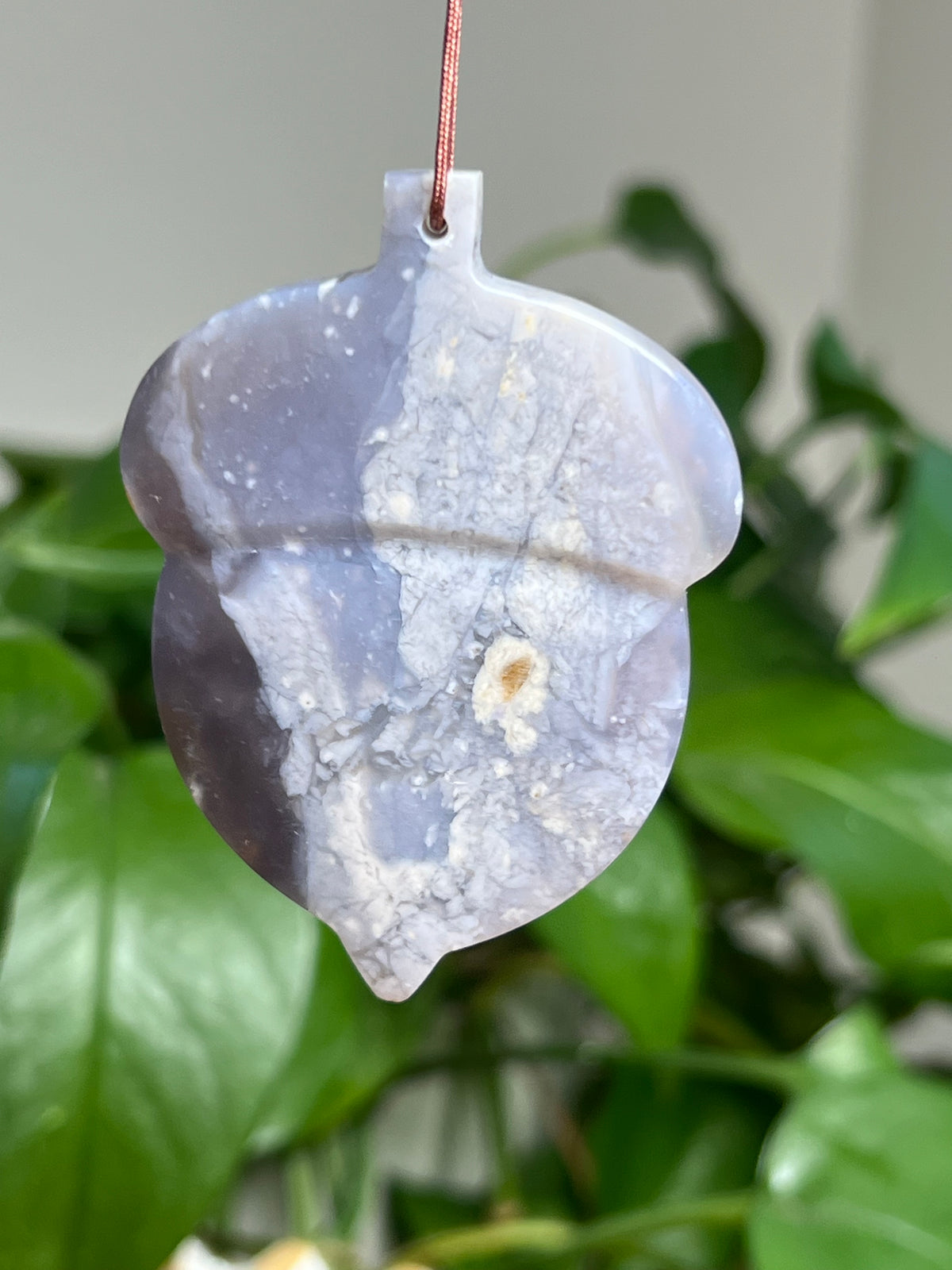 Purple Chalcedony Acorn Ornaments