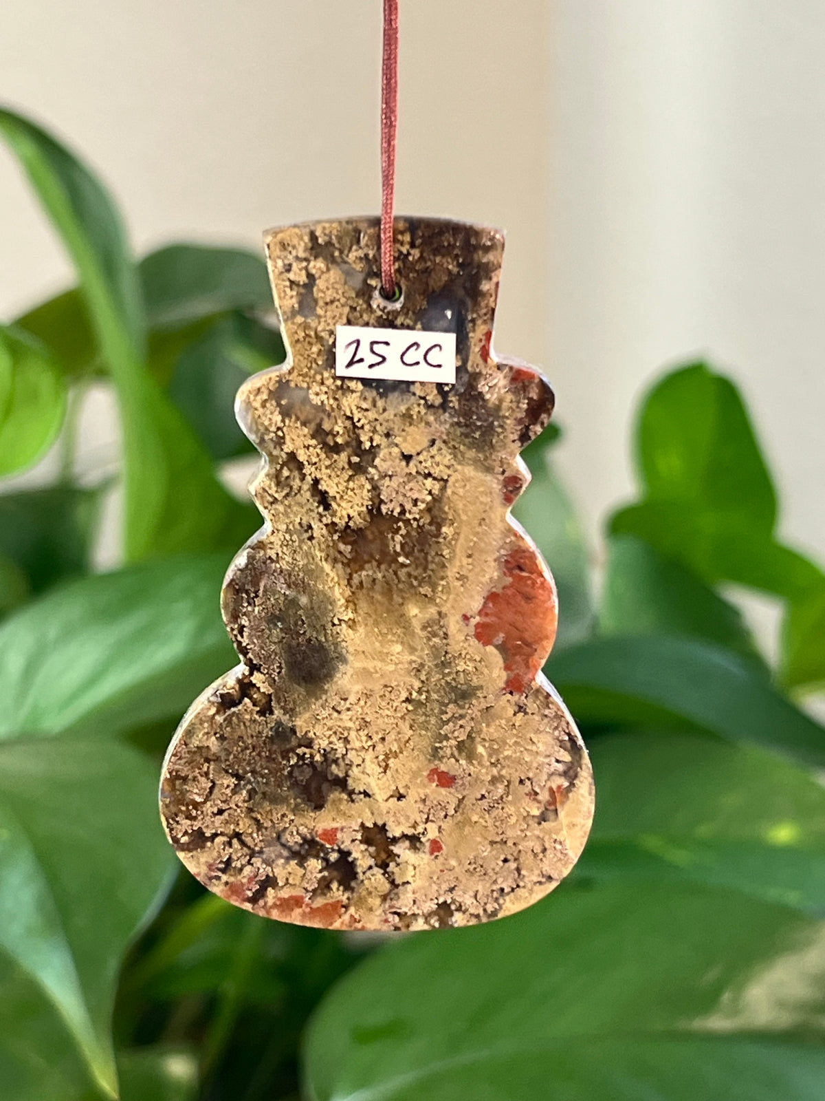 Scenic Moss Agate Snowman Ornaments