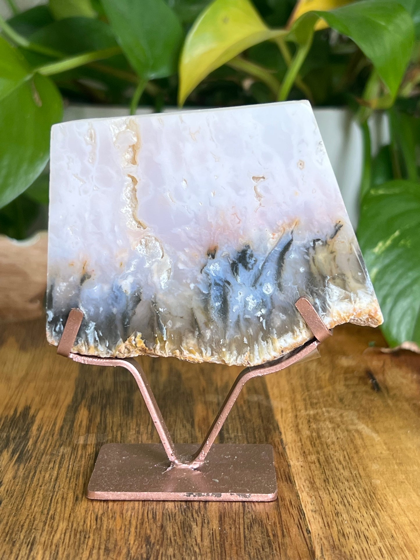 Rainbow Plume Agate Slab AS