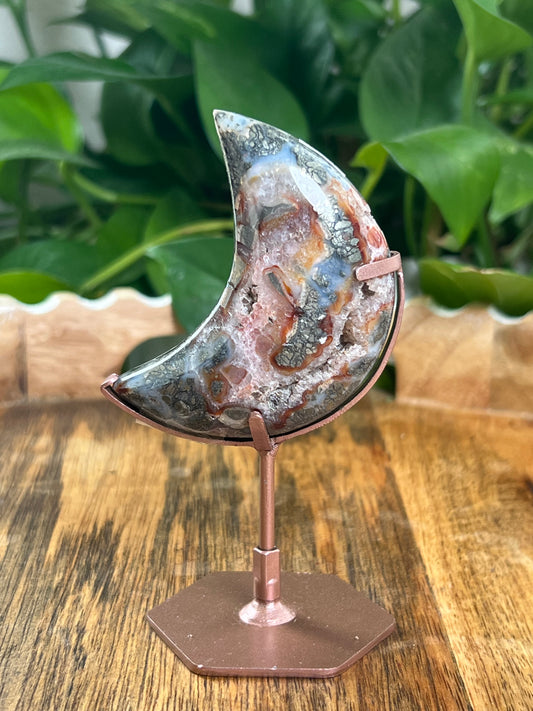 Marcasite Mini Puffy Moon: SK