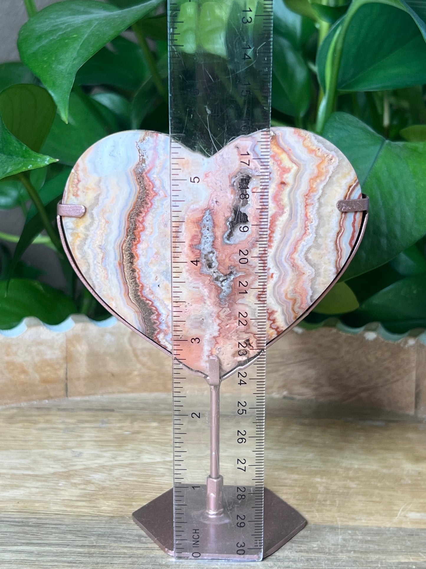 Crazy Lace Agate Heart