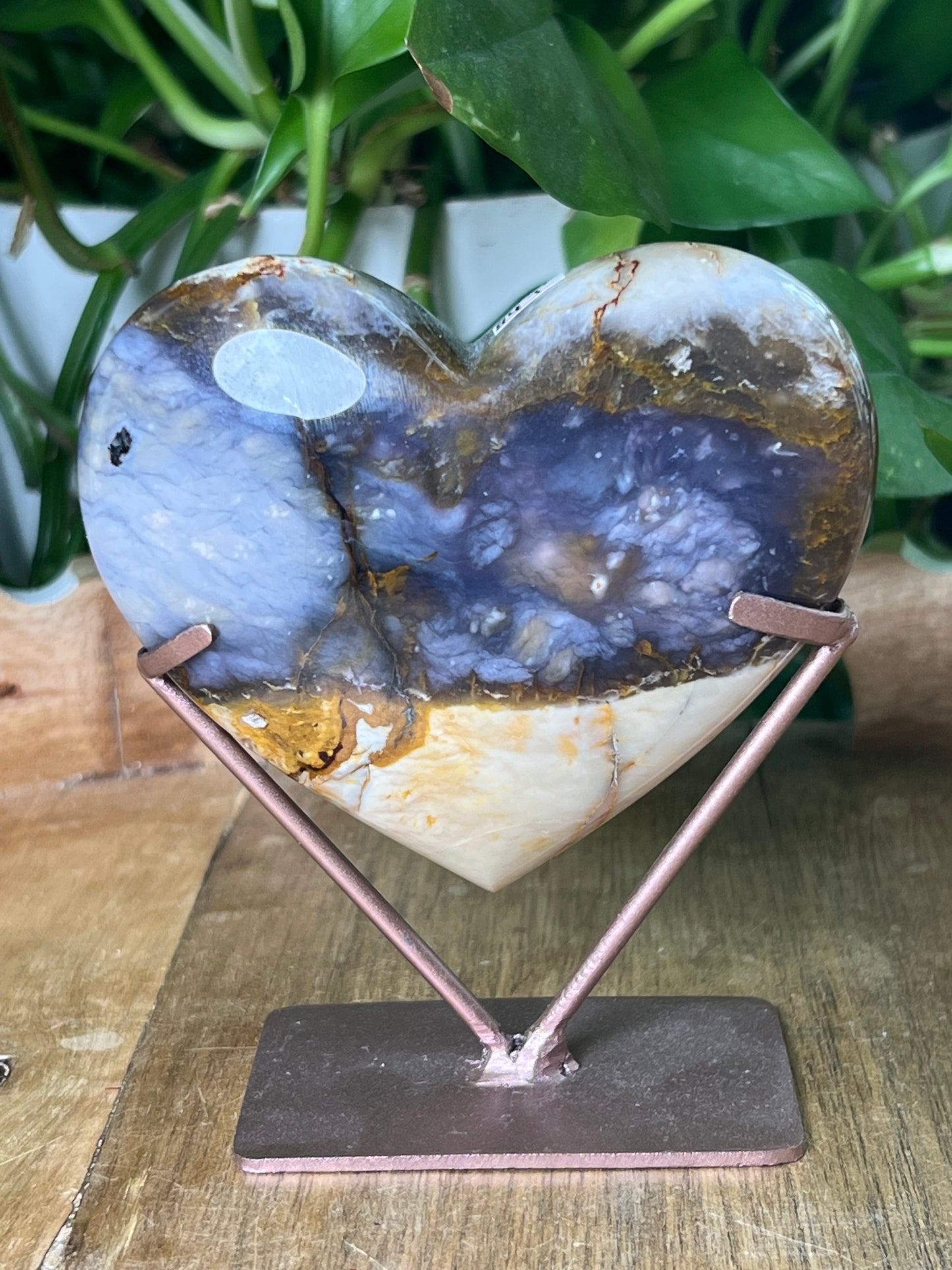 Purple Chalcedony Heart