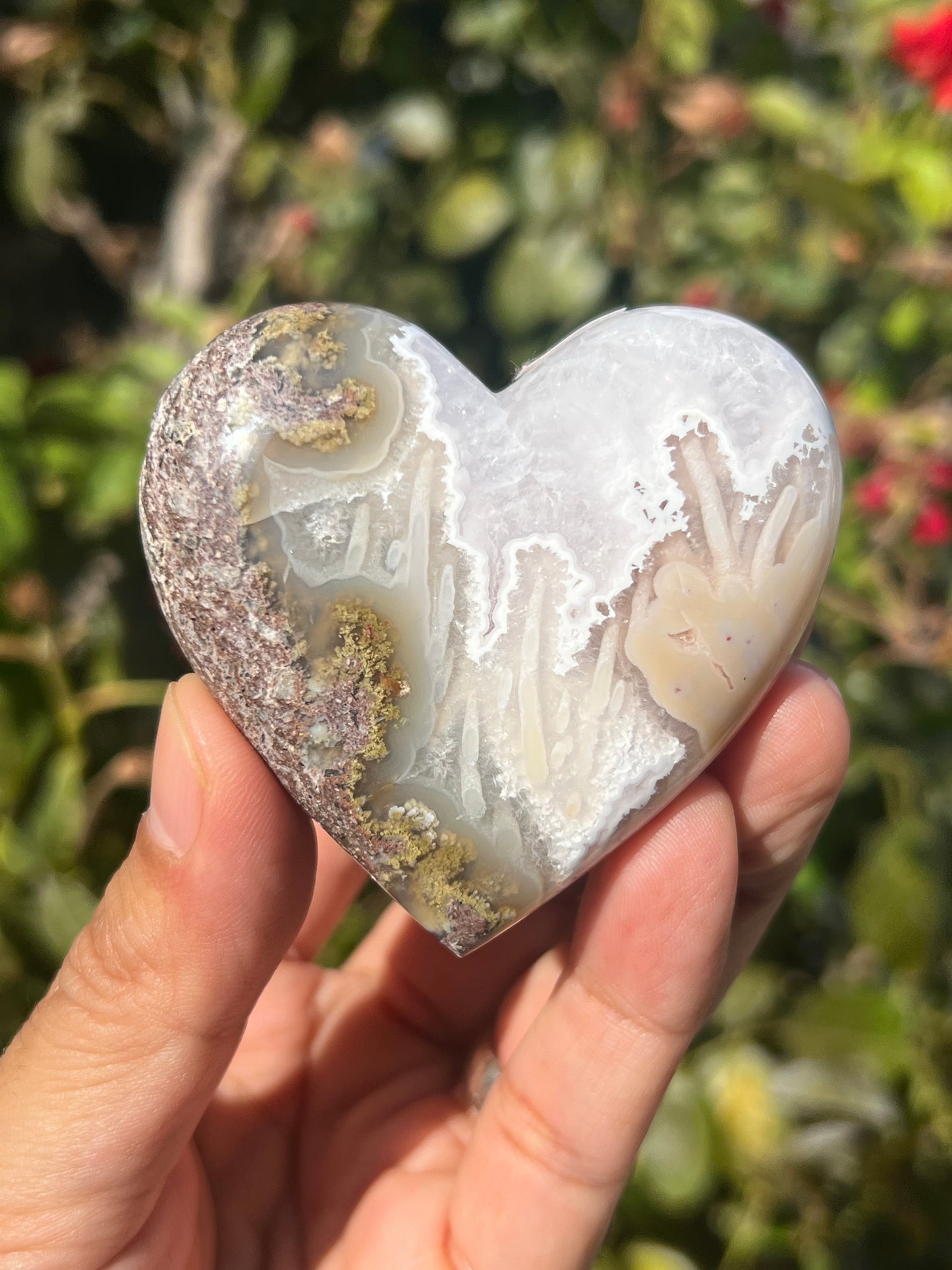Scenic Moss Agate Heart BA