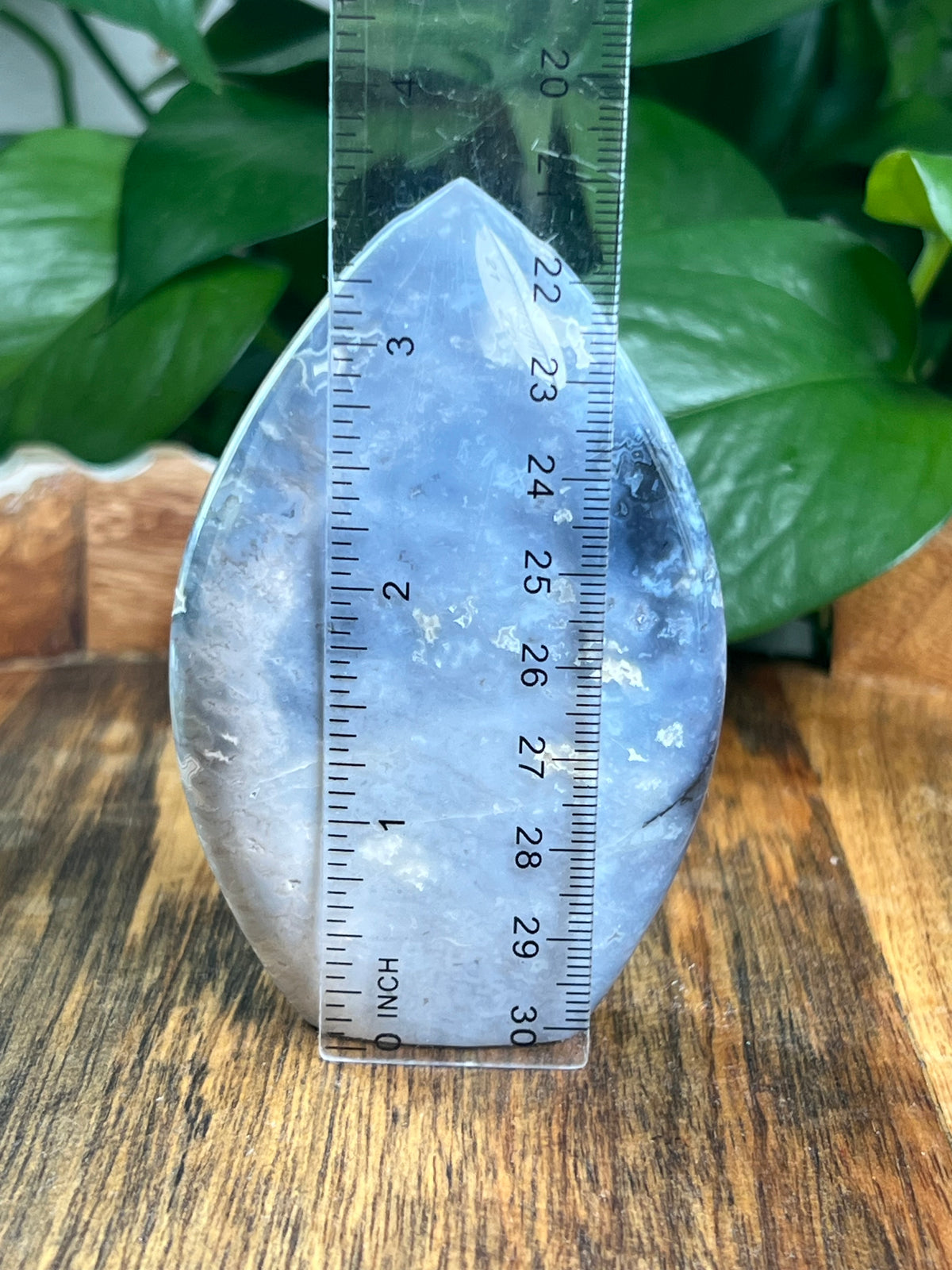 Blue Plume Agate Flame: TL