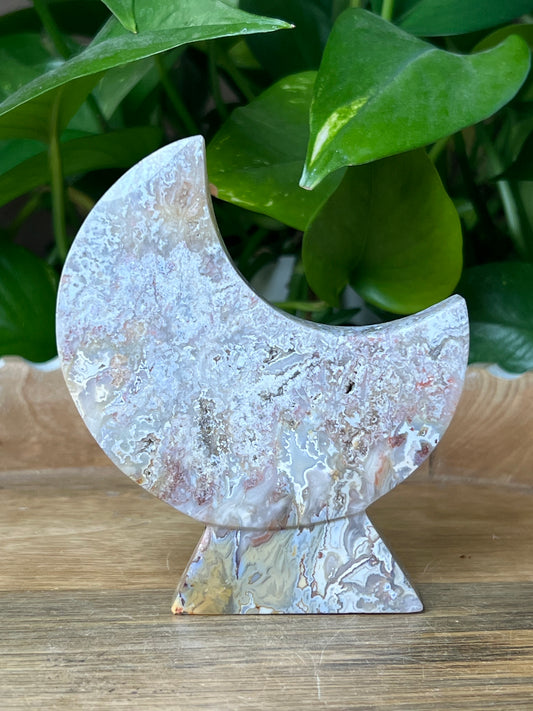 Sumatra Plume Agate Moon