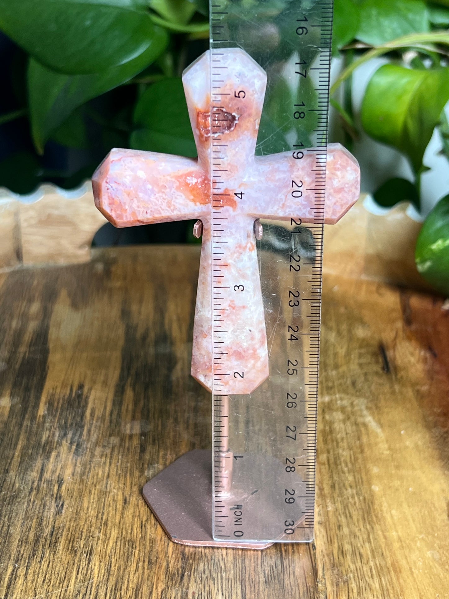 Pink Carnelian Cross