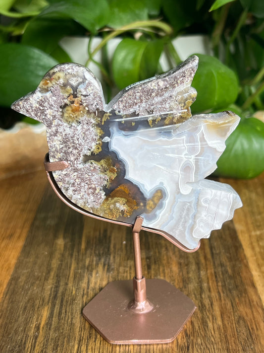 Scenic Moss Agate Bird