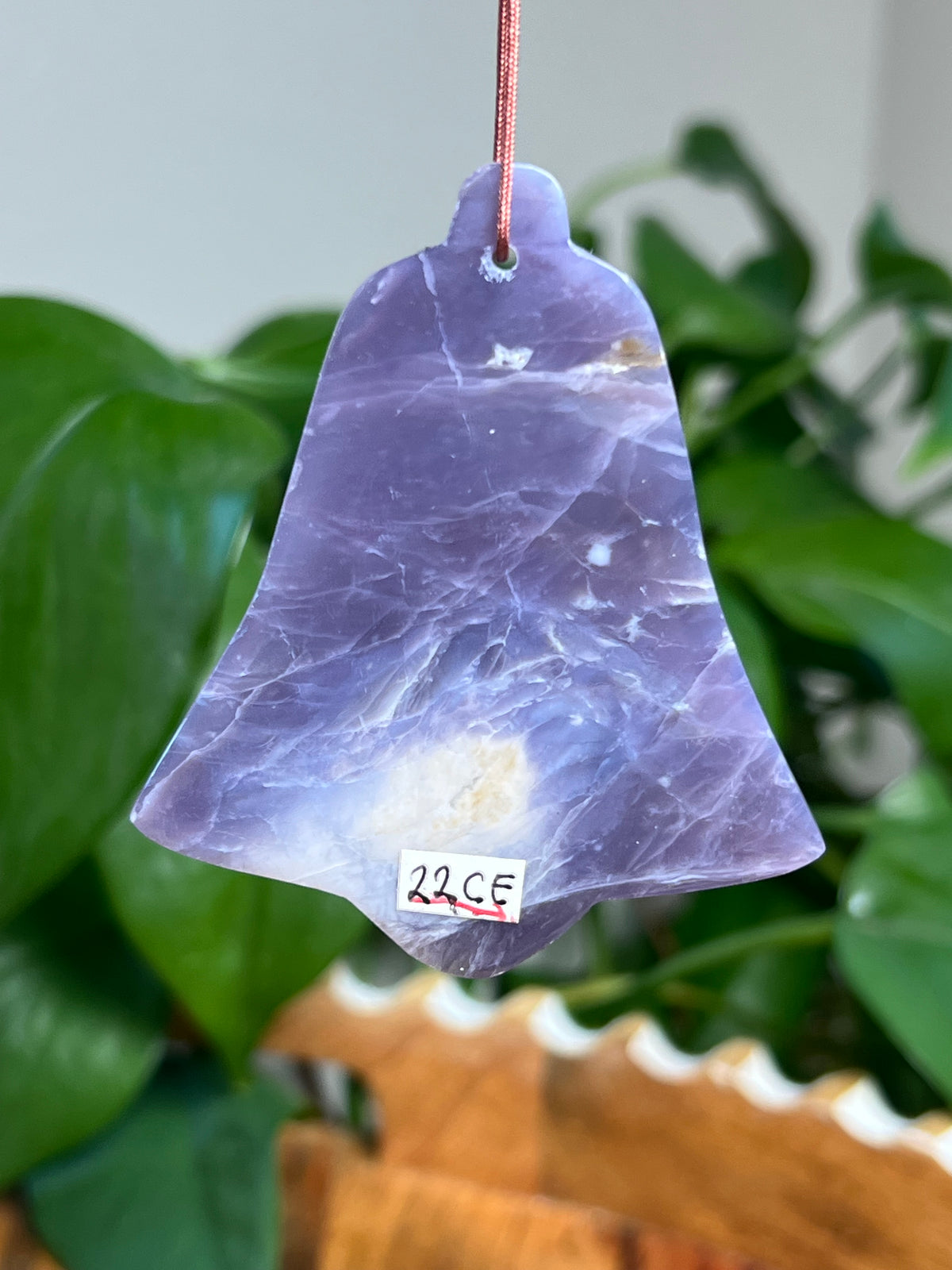 Purple Chalcedony Bell Ornaments