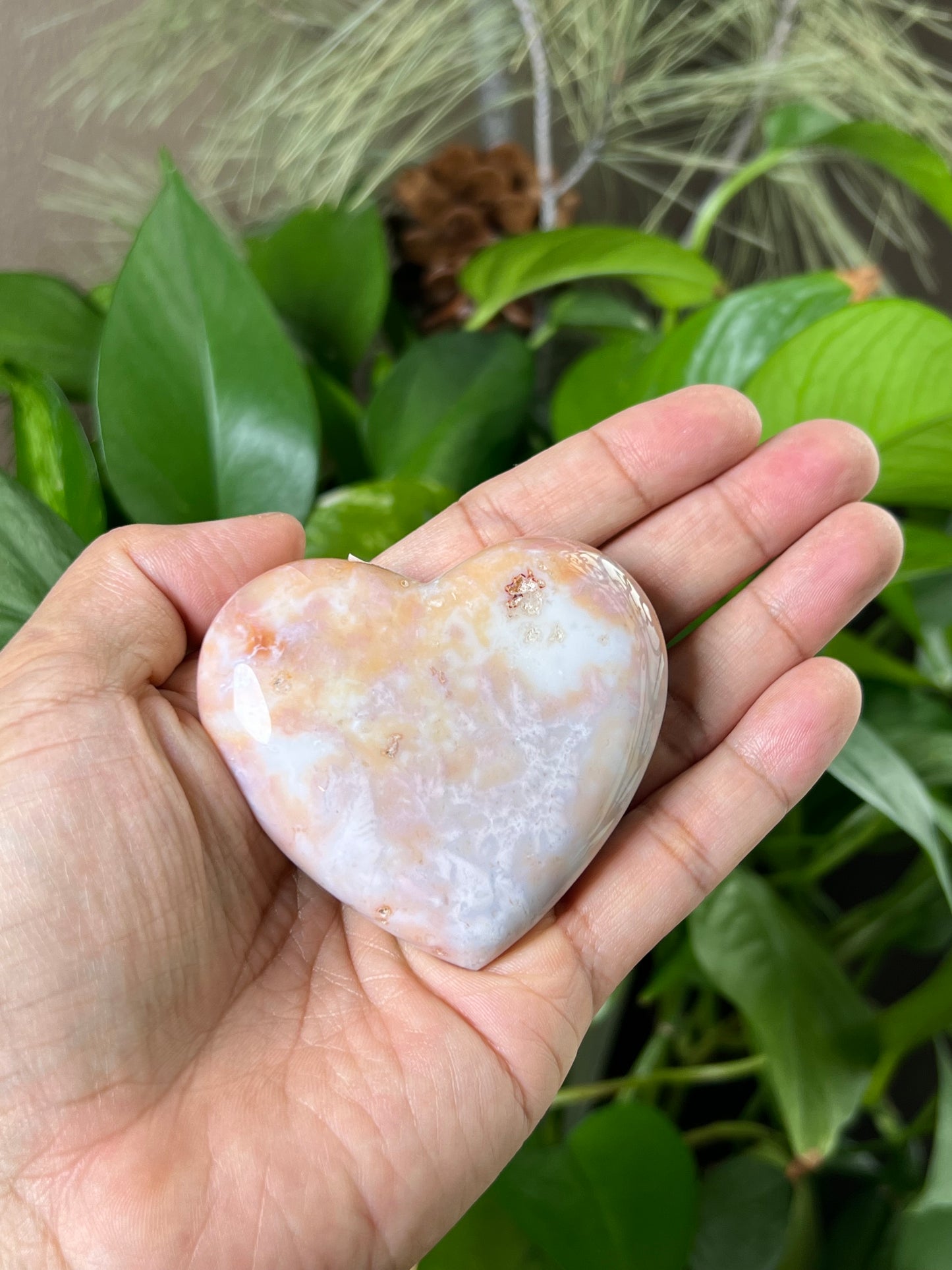 Pink Carnelian Heart