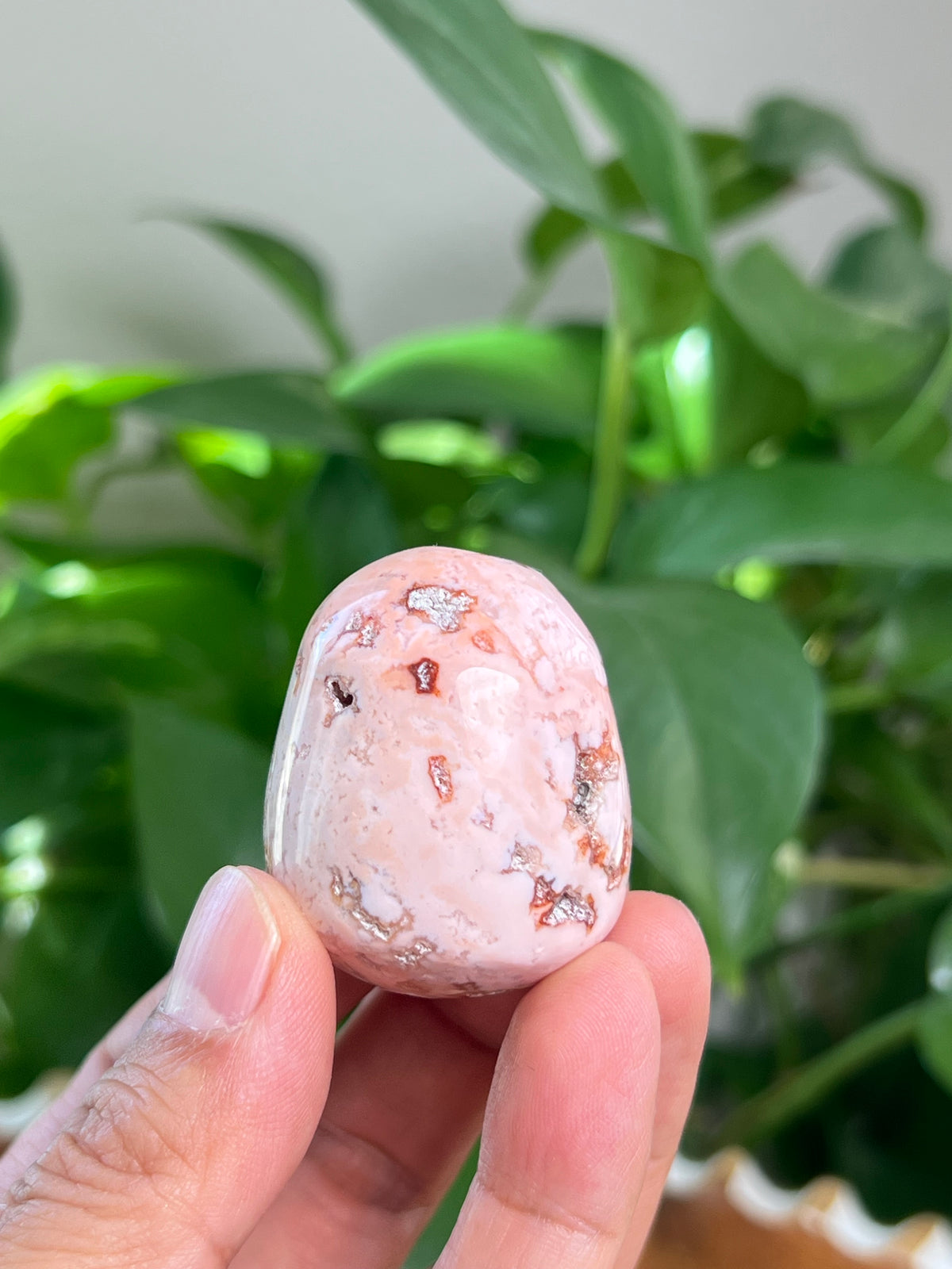 Pink Carnelian Tumble: H