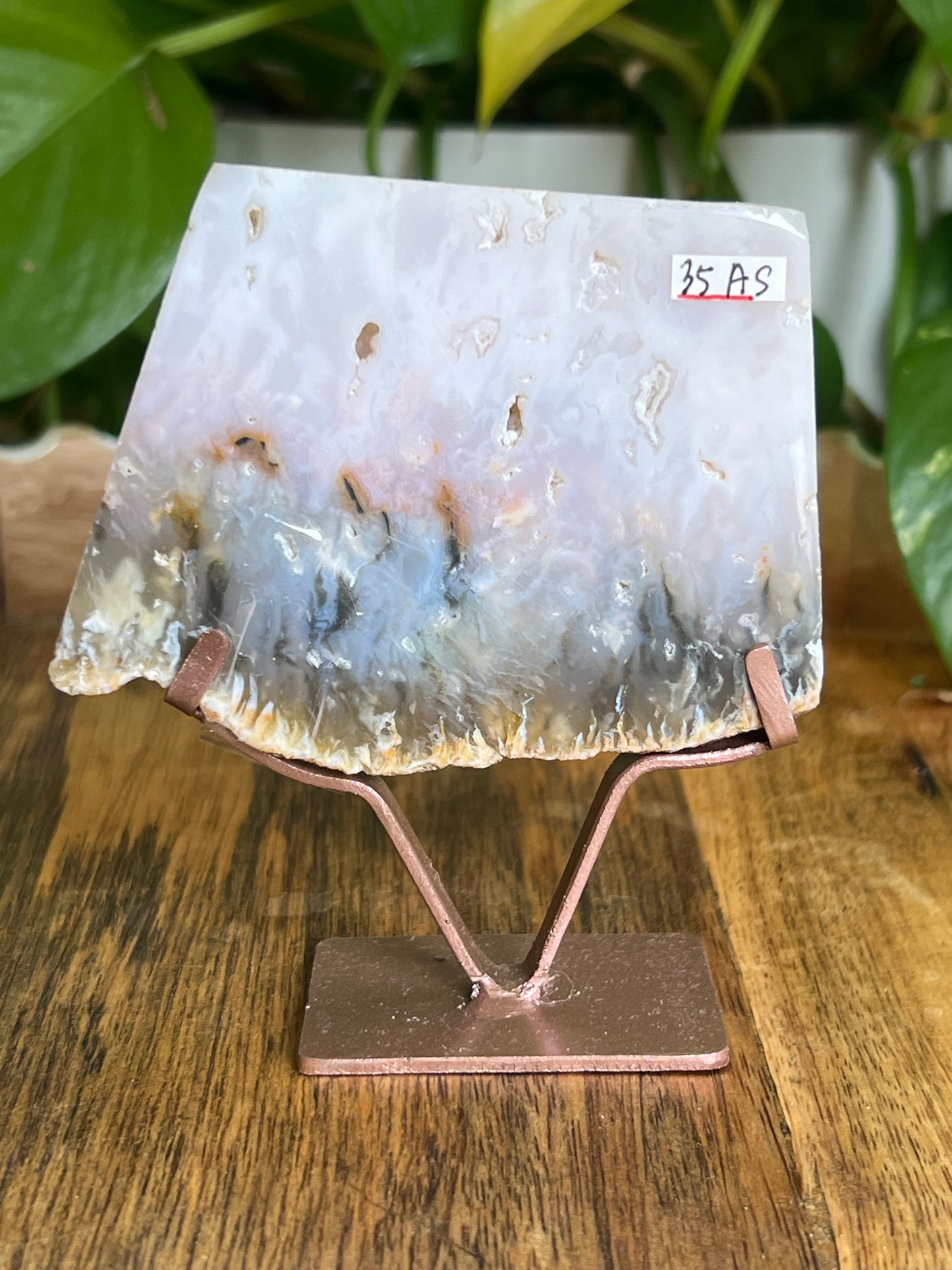 Rainbow Plume Agate Slab AS