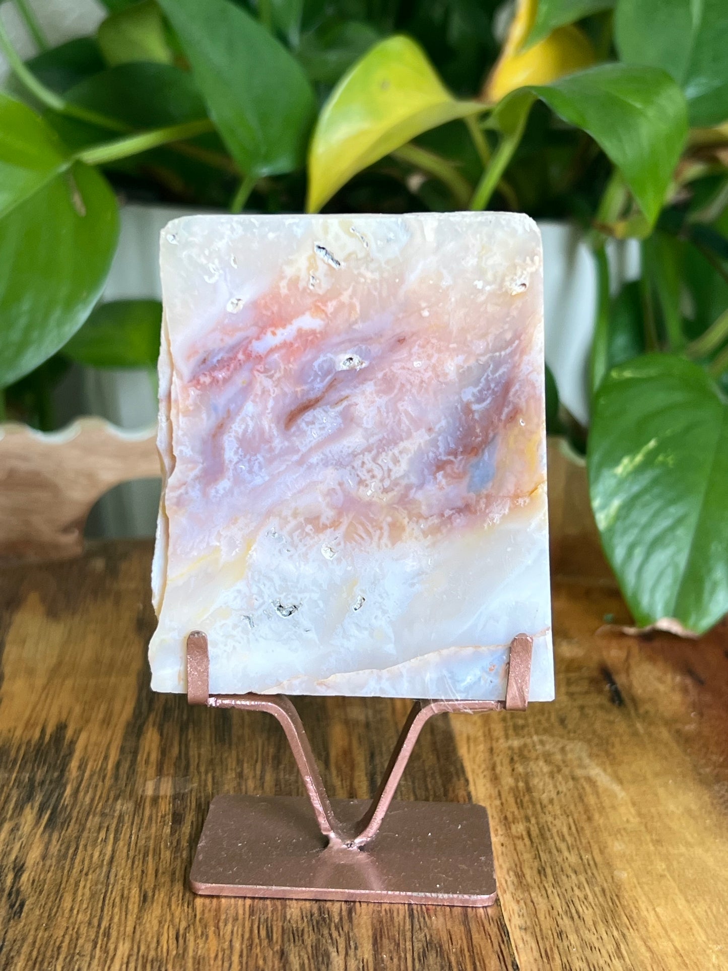 Rainbow Plume Agate Slab AA