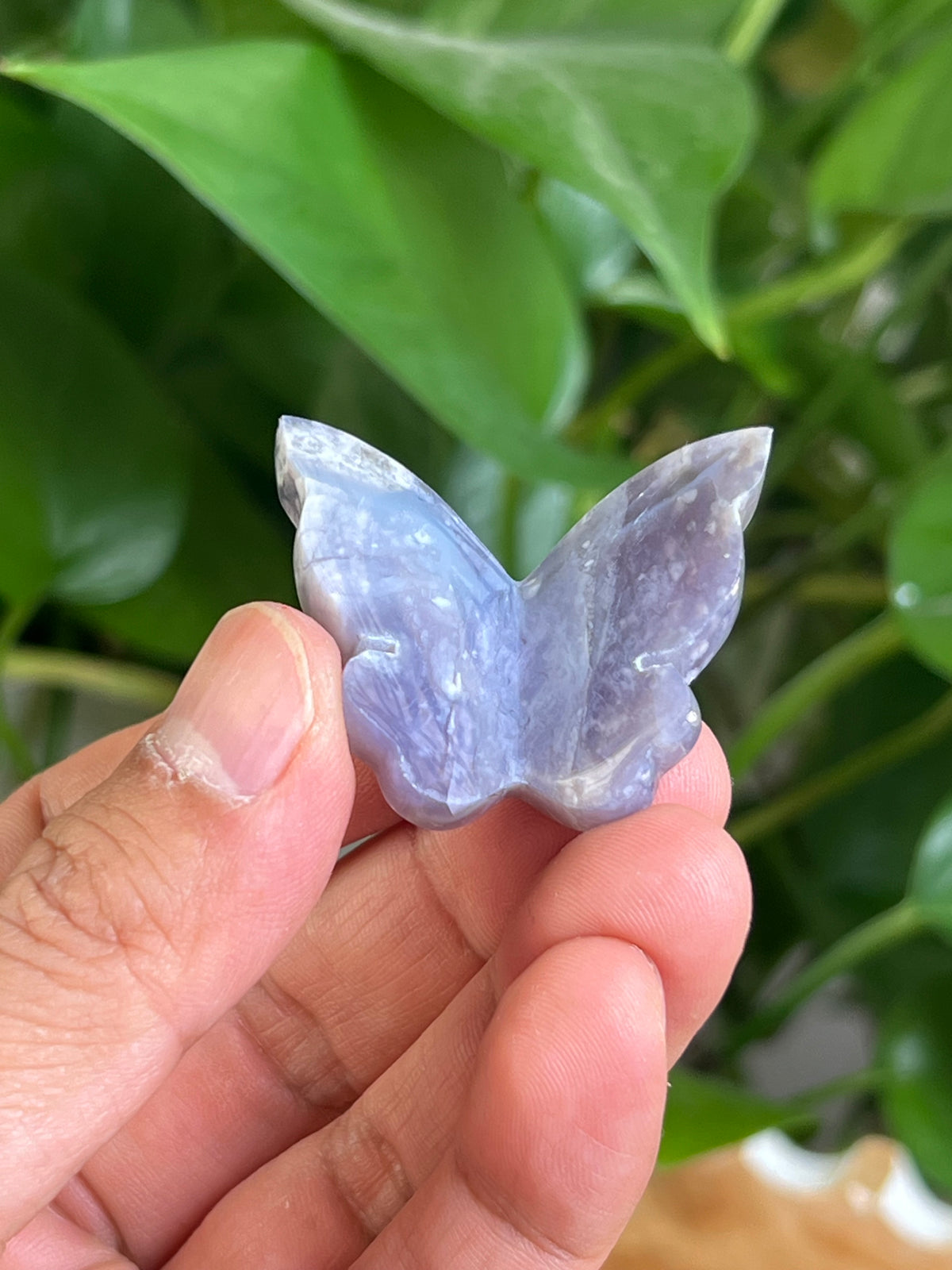 Purple Chalcedony 3D Mini Butterfly: DE
