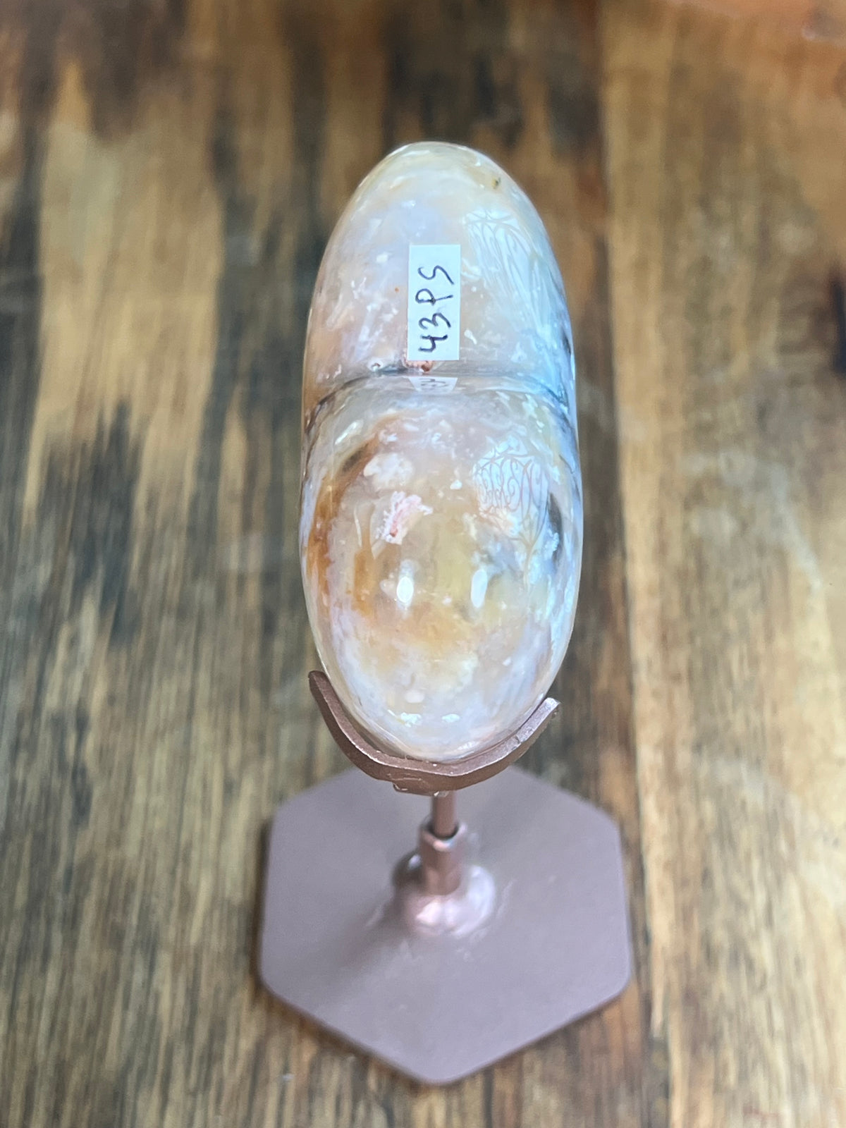 Rainbow Plume Agate Heart: PS