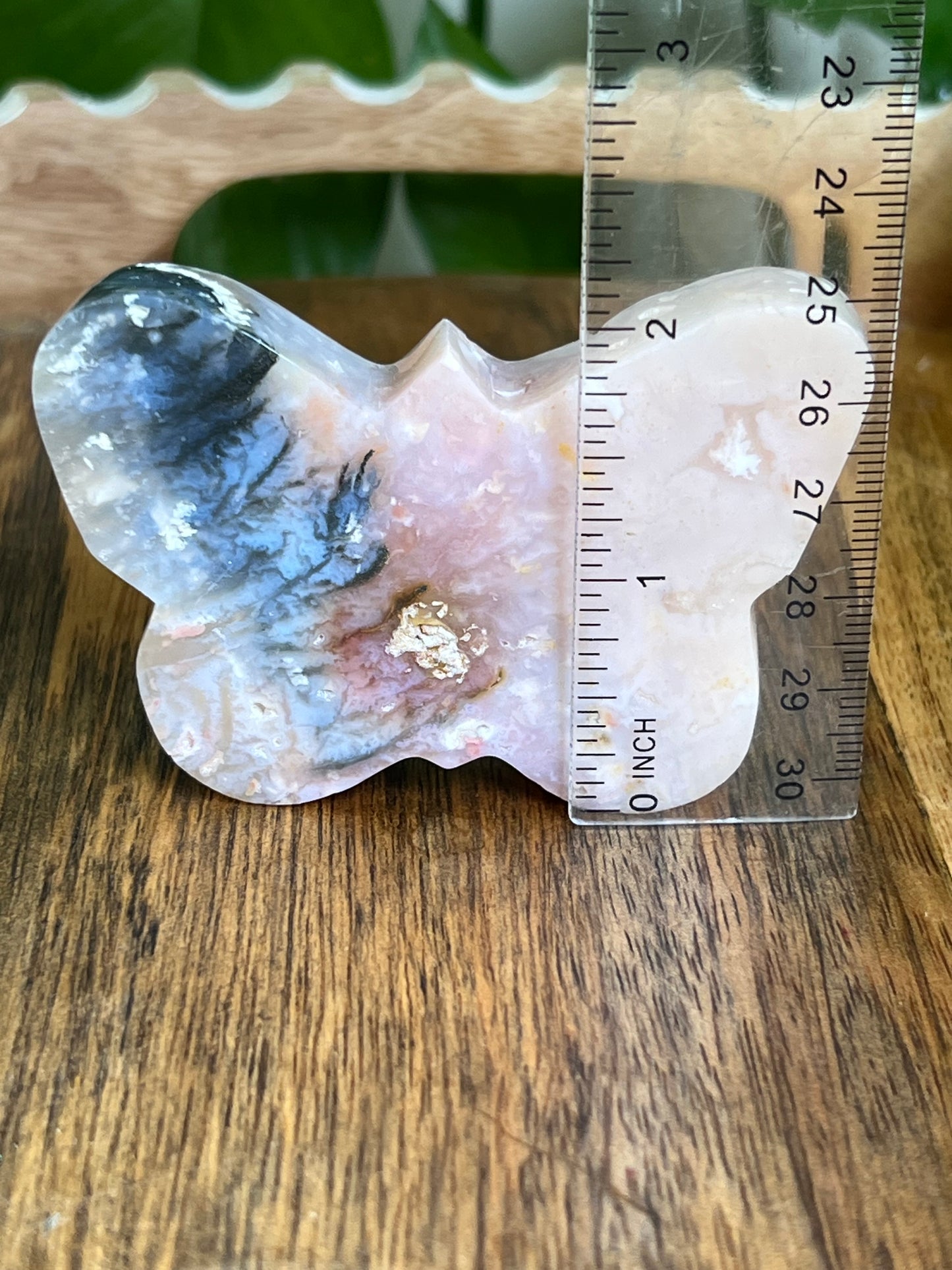 Rainbow Plume Agate Butterfly Ri