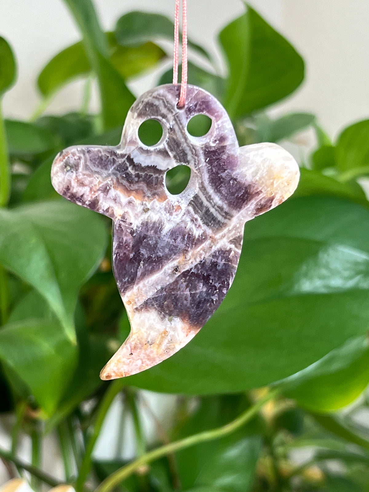 Indonesian Amethyst Ghost Ornaments