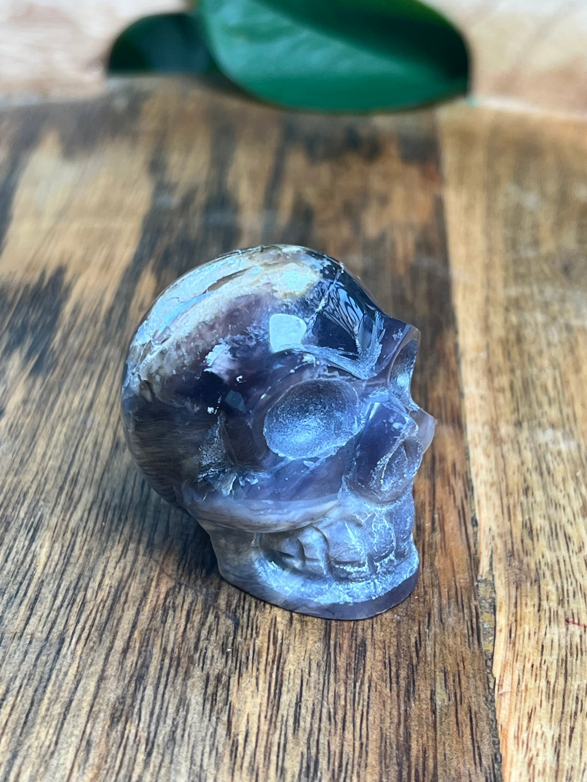 Purple Chalcedony Mini Skull: H